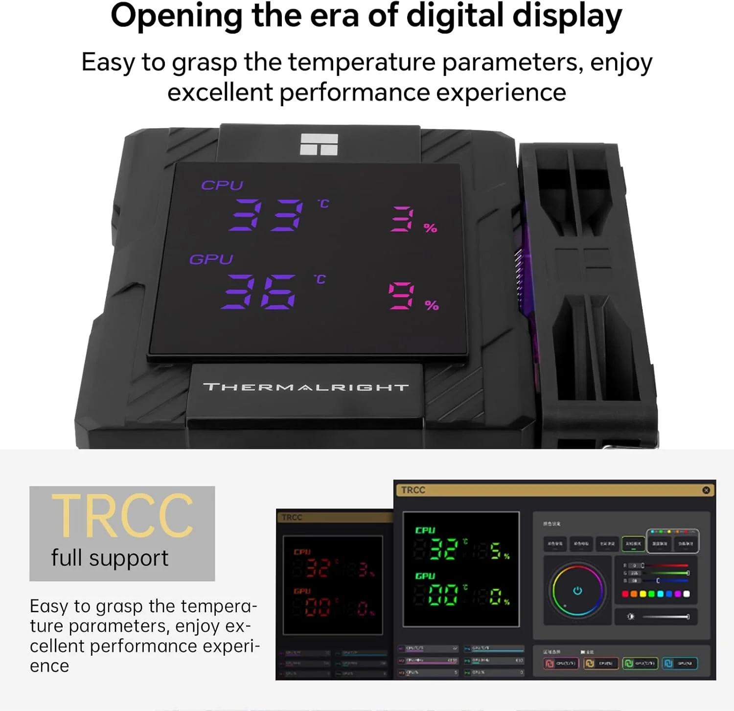 خنک کننده بادی پردازنده Peerless Assassin 120 Digital ARGB، پوشش بالایی صفحه نمایش دیجیتال، 6 لوله حرارتی Peerless Assassin 120 Digital، برای AM4/AM5، Intel LGA115X/1200/1700/1851 (مشکی)