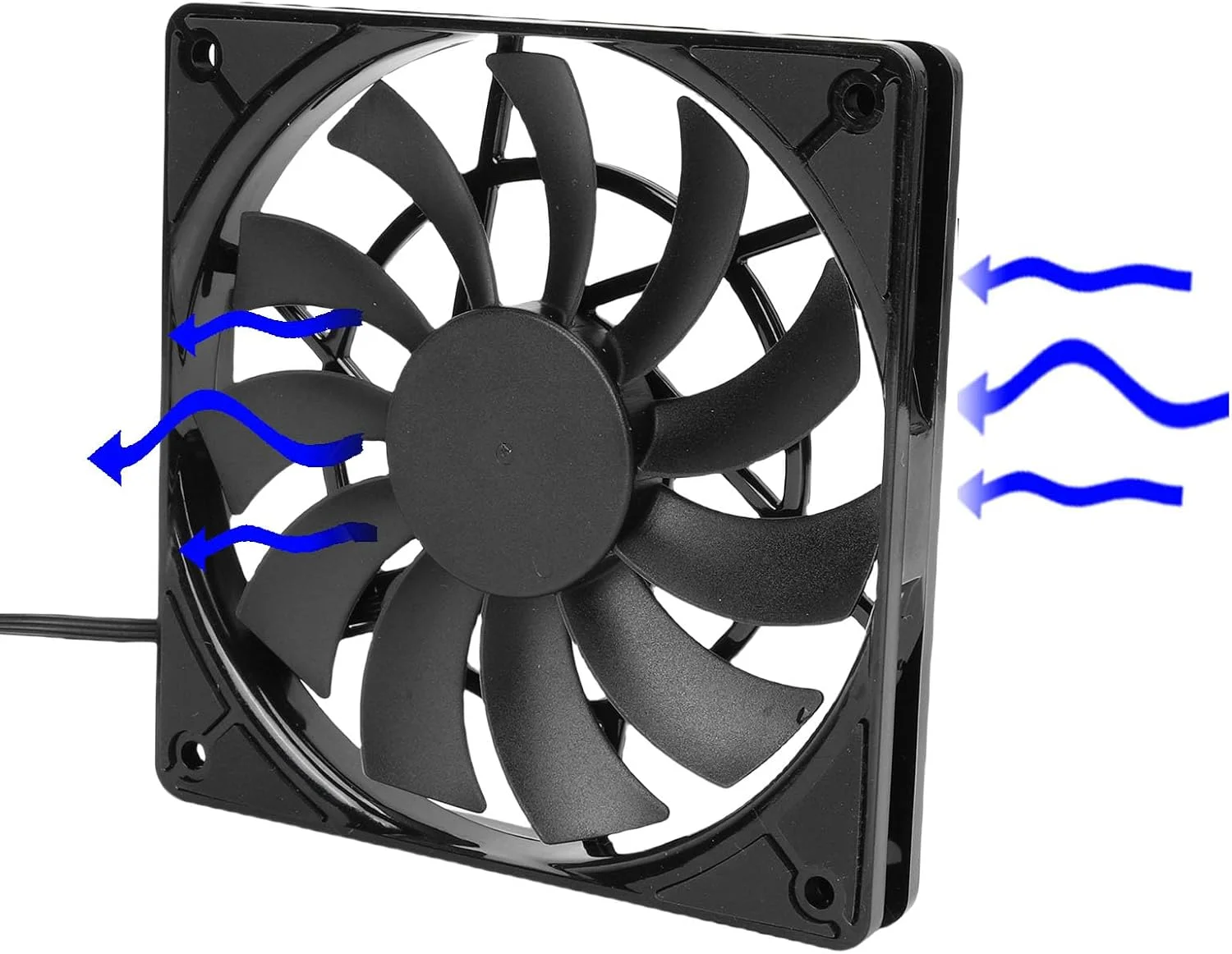 فن خنک کننده کامپیوتر Plyisty 120mm، سرعت 1800 دور در دقیقه PWM با نویز کم 27.9dBA، فن کیس با بلبرینگ دوبل با قابلیت اتصال زنجیره ای، جریان هوای 44.51CFM و فشار استاتیک 1.29mmH2O برای خنک کننده پردازنده و کیس کامپیوتر