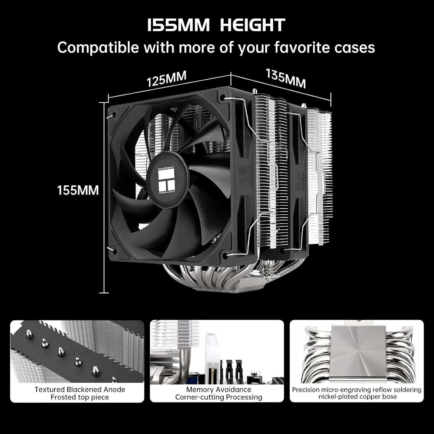 خنک کننده بادی پردازنده Peerless Assassin 120 SE V2 - دارای 6 لوله حرارتی با فناوری AGHP GEN 5.0 | 1850 دور در دقیقه | 88.89CFM | فن های PWM 120 میلی متری - خنک کننده کامپیوتر برای AMD AM4/AM5، Intel 1851/1700/115X/1200