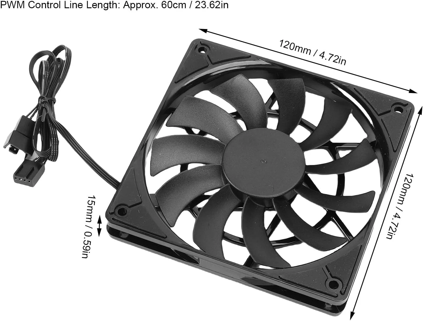فن خنک کننده کامپیوتر Plyisty 120mm، سرعت 1800 دور در دقیقه PWM با نویز کم 27.9dBA، فن کیس با بلبرینگ دوبل با قابلیت اتصال زنجیره ای، جریان هوای 44.51CFM و فشار استاتیک 1.29mmH2O برای خنک کننده پردازنده و کیس کامپیوتر فن خنک کننده کامپیوتر Plyisty 120mm، سرعت 1800 دور در دقیقه PWM با نویز کم 27.9dBA، فن کیس با بلبرینگ دوبل با قابلیت اتصال زنجیره ای، جریان هوای 44.51CFM و فشار استاتیک 1.29mmH2O برای خنک کننده پردازنده و کیس کامپیوتر