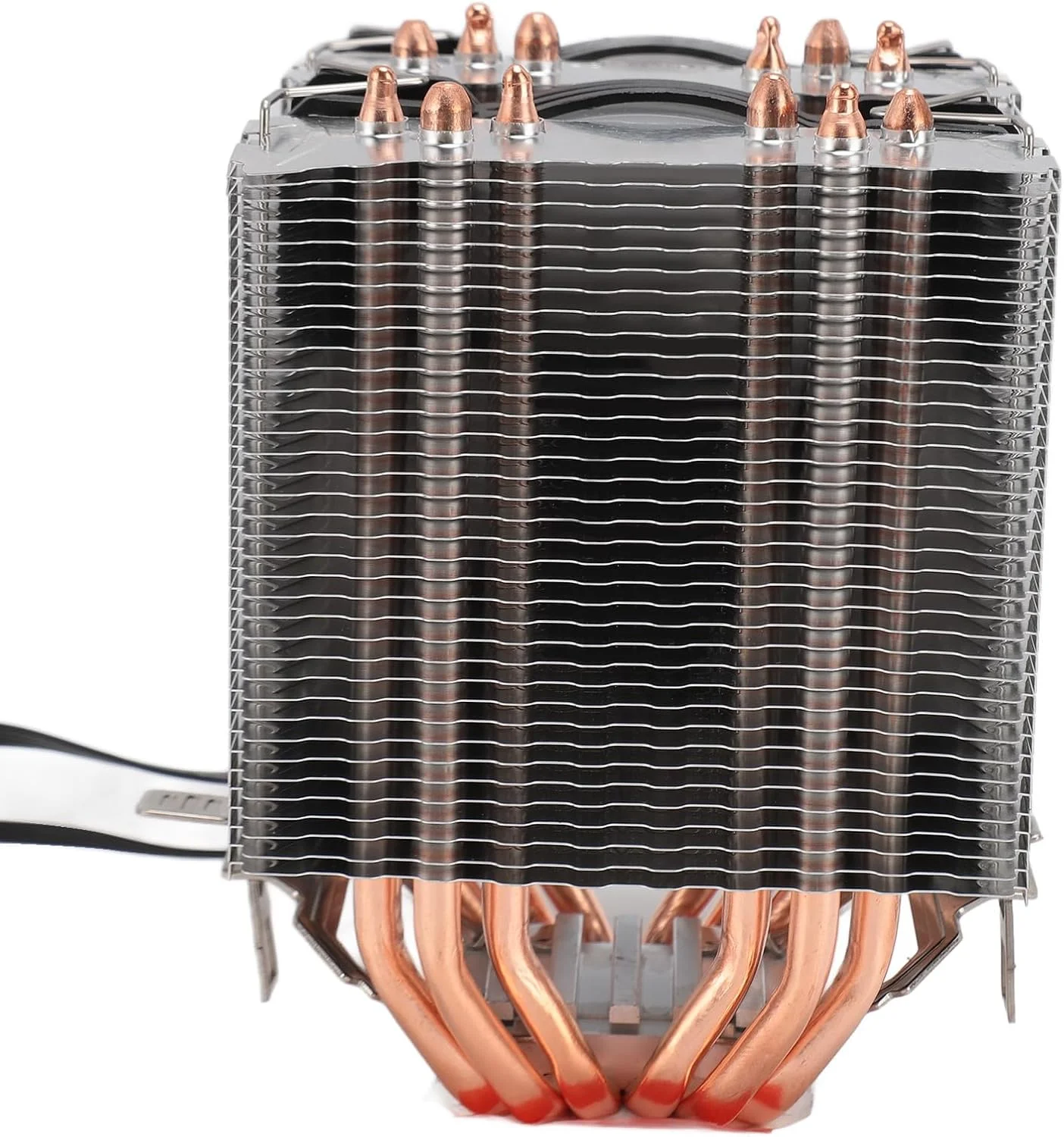 خنک کننده بادی پردازنده Plyisty، 6 لوله حرارتی 4 پین 90 میلی متری، فن های خنک کننده پردازنده کامپیوتر دو برج، نورپردازی RGB با کنترل هوشمند، خنک کننده پردازنده برای LGA115X 1366 برای 754 AM2