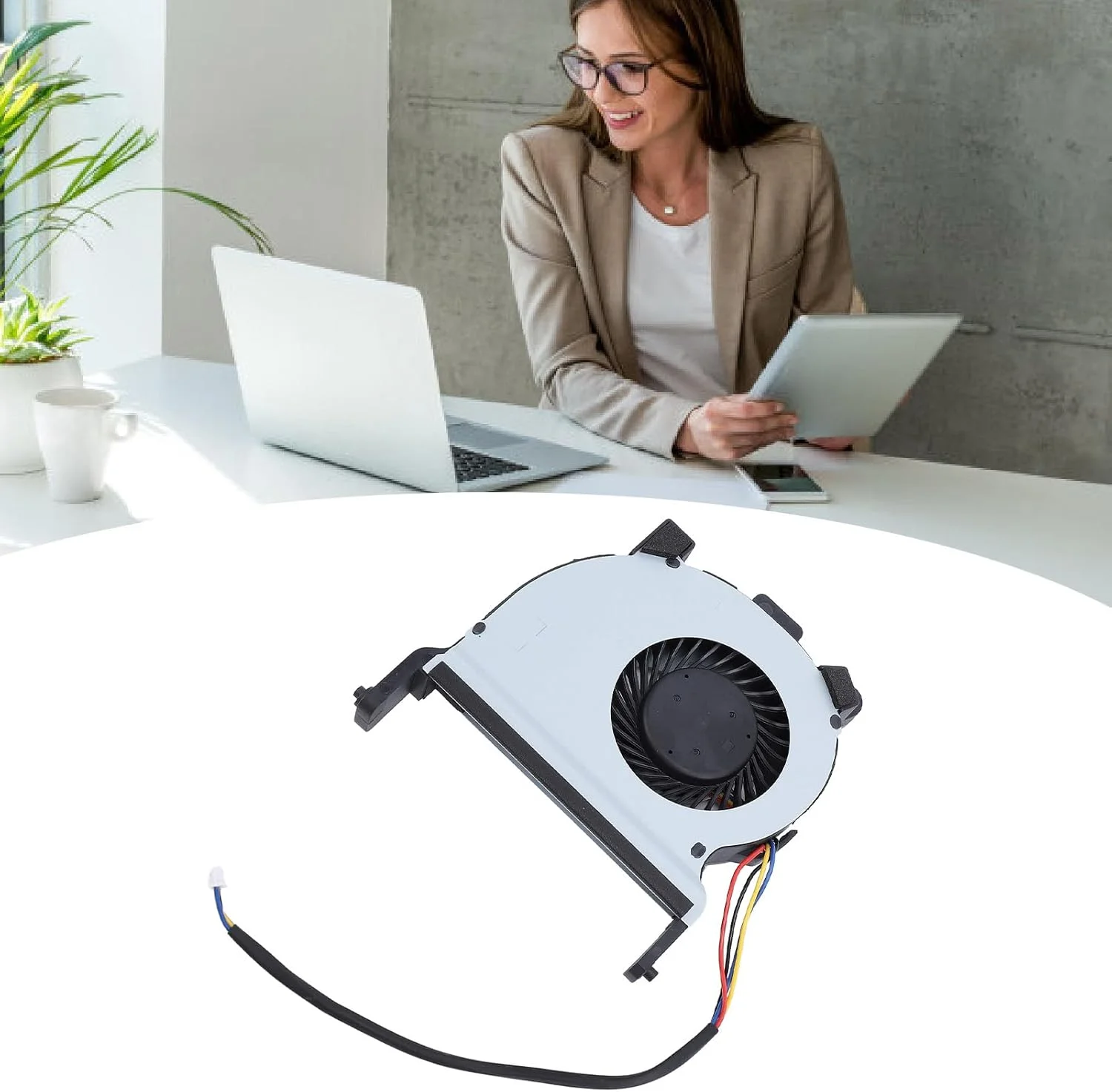 فن خنک کننده پردازنده لپ تاپ Phefop، آلیاژ آلومینیوم و ABS مقاوم، اتصال آسان، خنک کننده بادی پردازنده برای HP EliteDesk 800 G4 35W L19561‑001 فن خنک کننده پردازنده لپ تاپ Phefop، آلیاژ آلومینیوم و ABS مقاوم، اتصال آسان، خنک کننده بادی پردازنده برای HP EliteDesk 800 G4 35W L19561‑001