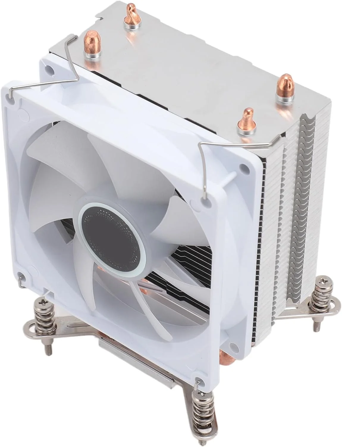 خنک کننده پردازنده (CPU) با نورهای رنگی 9 سانتیمتری، 2 لوله حرارتی مسی، فن تکی 3 سیمه و براکت برای سوکتهای 775، 1150، 1151، 1155، 1156، 1200، مناسب برای علاقهمندان به بازی خنک کننده پردازنده (CPU) با نورهای رنگی 9 سانتیمتری، 2 لوله حرارتی مسی، فن تکی 3 سیمه و براکت برای سوکتهای 775، 1150، 1151، 1155، 1156، 1200، مناسب برای علاقهمندان به بازی