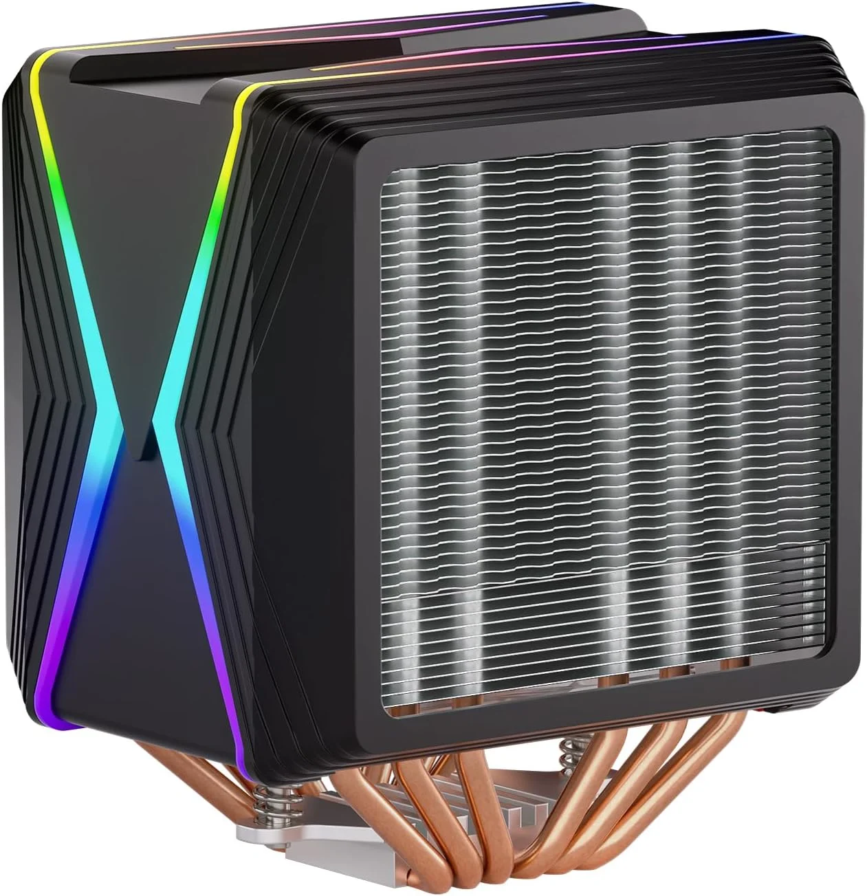 خنک کننده بادی پردازنده دو برج Redragon CC-2188، فن خنک کننده پردازنده A-RGB، نویز کم 120 میلی متری PWM، 6 لوله حرارتی هیت سینک آلومینیومی، پوشش پوسته PBT، برای Intel 1700/115X/1200، AMD AM4/AM5