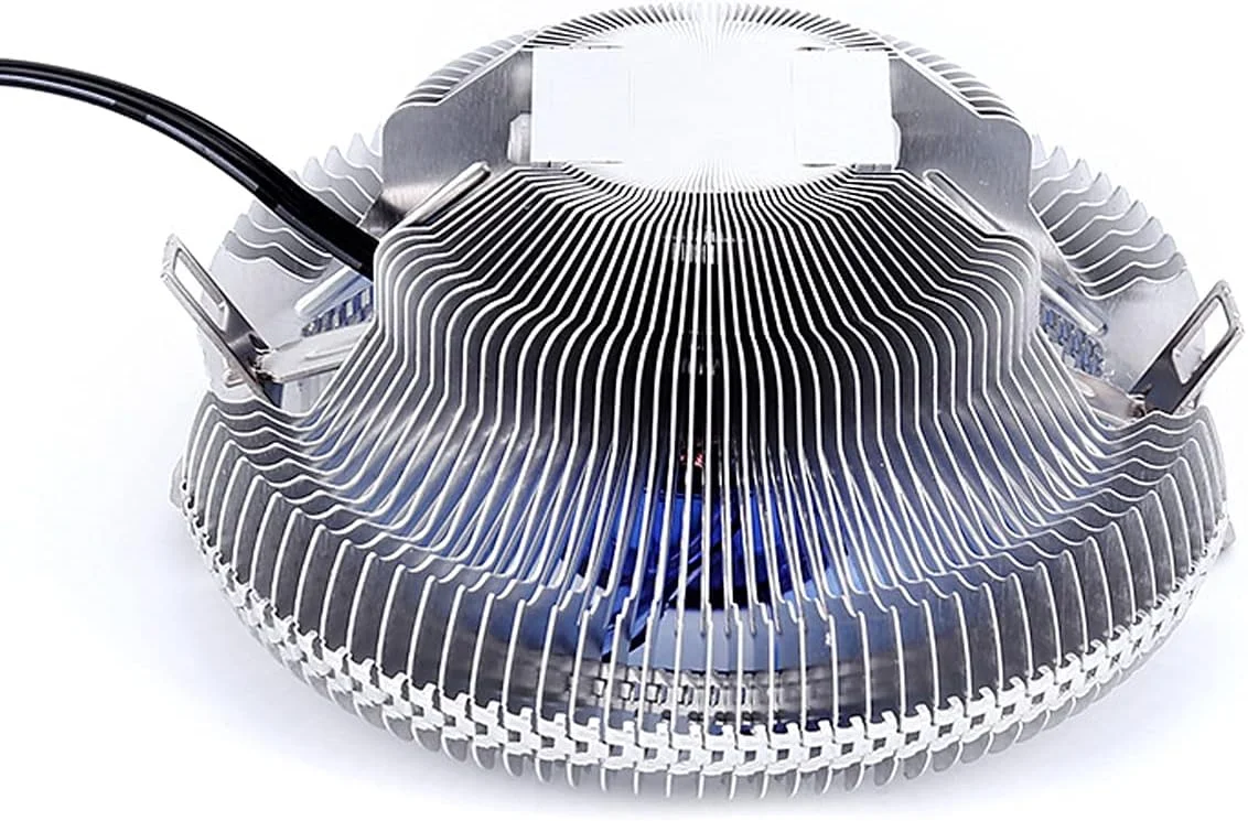 رادیاتور پردازنده، لوله‌های حرارتی دوتایی، فن خنک‌کننده بی‌صدای پردازنده، فن خنک‌کننده هوای پردازنده، بلبرینگ هیدرولیک سوکت جهانی، برای AMD/Intel LGA، (استریمر آبی) 1 عدد