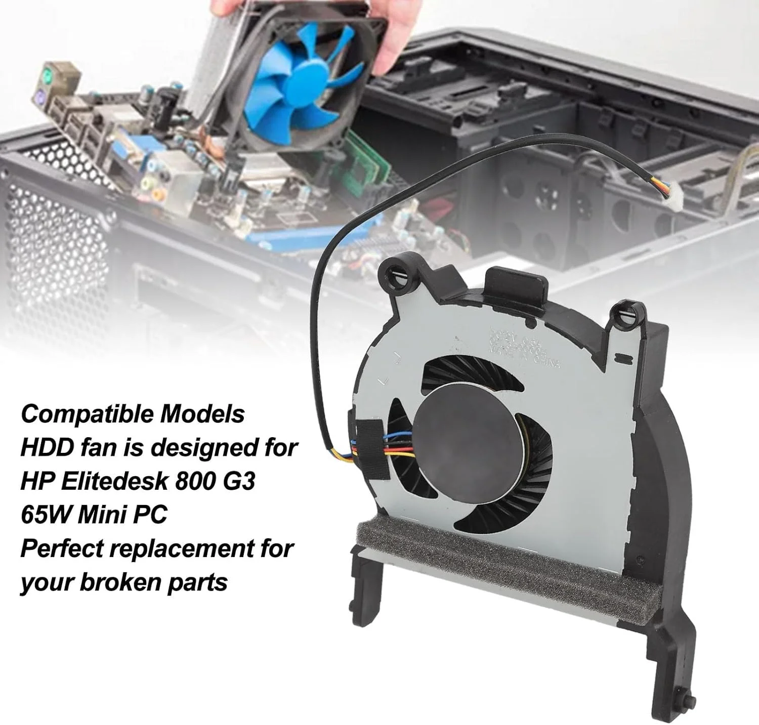 فن خنک کننده پردازنده جایگزین برای 800 G4 705 G4 برای کامپیوتر حرفه ای ProDesk 400 G4، فن کامپیوتر 4 پین DC 12V 0.5A