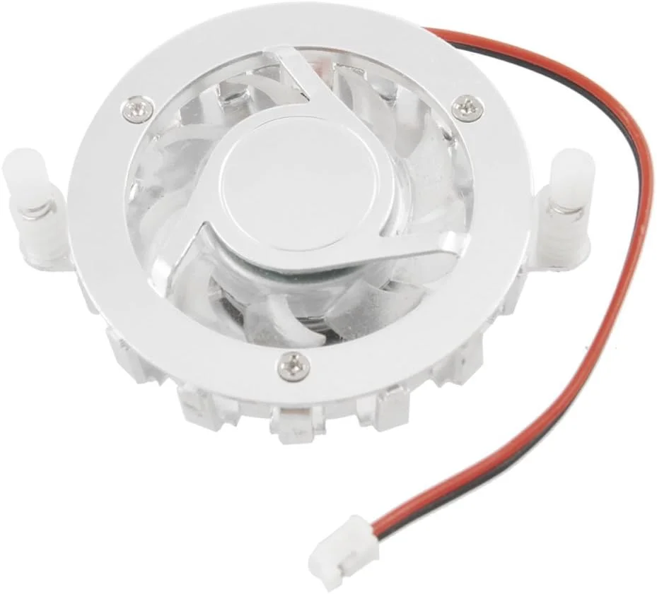 فن خنک کننده پردازنده کامپیوتر با کانکتور 2 پین گرد نقره ای