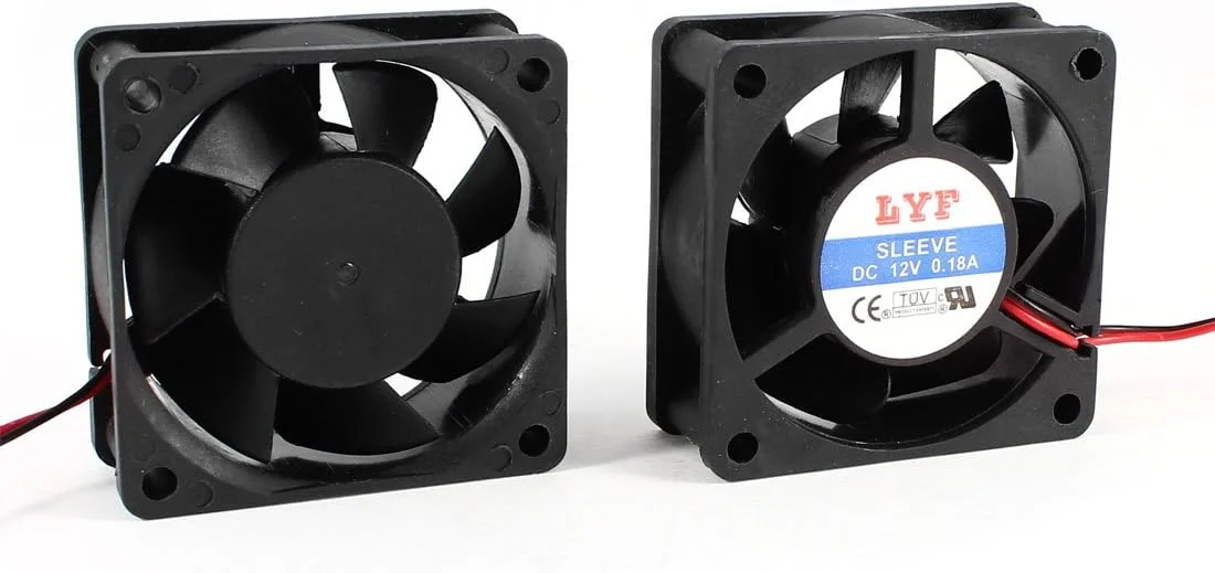 Ruilogod 2 عدد فن خنک کننده 60 میلی متری با بلبرینگ بوشی 4 پین برای رادیاتور خنک کننده پردازنده