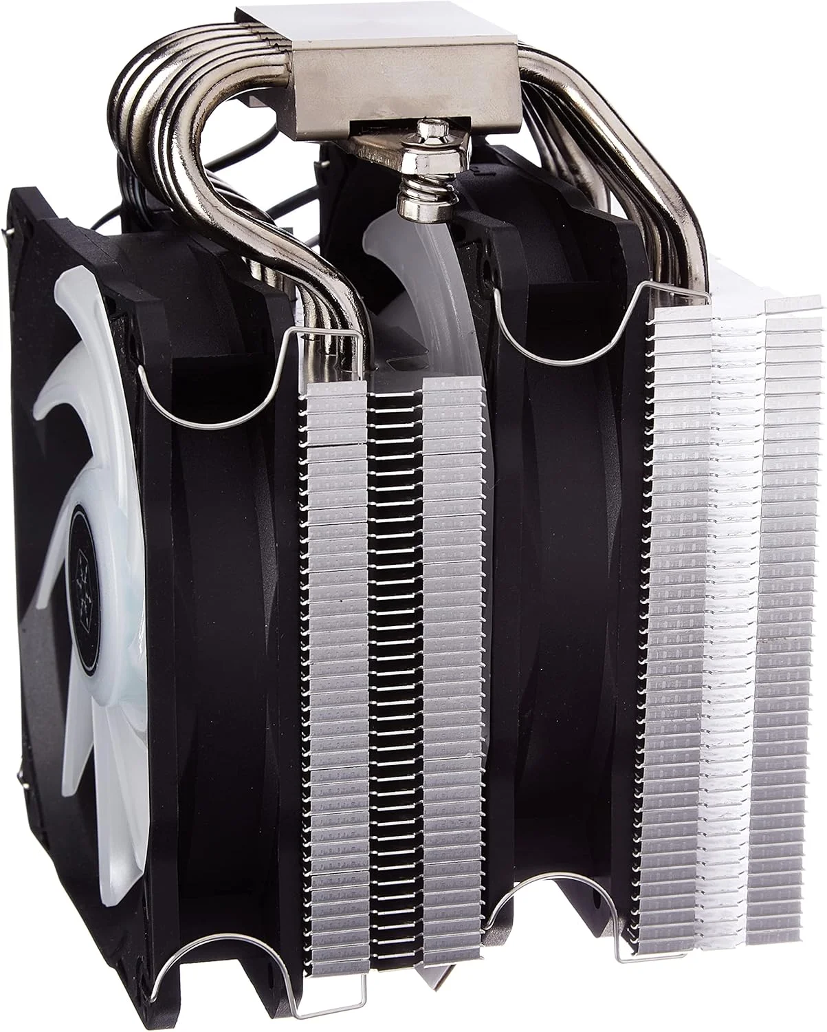 خنک کننده پردازنده دو برج SilverStone Technology Hydrogon D120 ARGB با 6 لوله حرارتی و دو فن 120 میلی متری ARGB، PWM، Intel LGA 1700، AMD AM4، SST-HYD120-ARGB