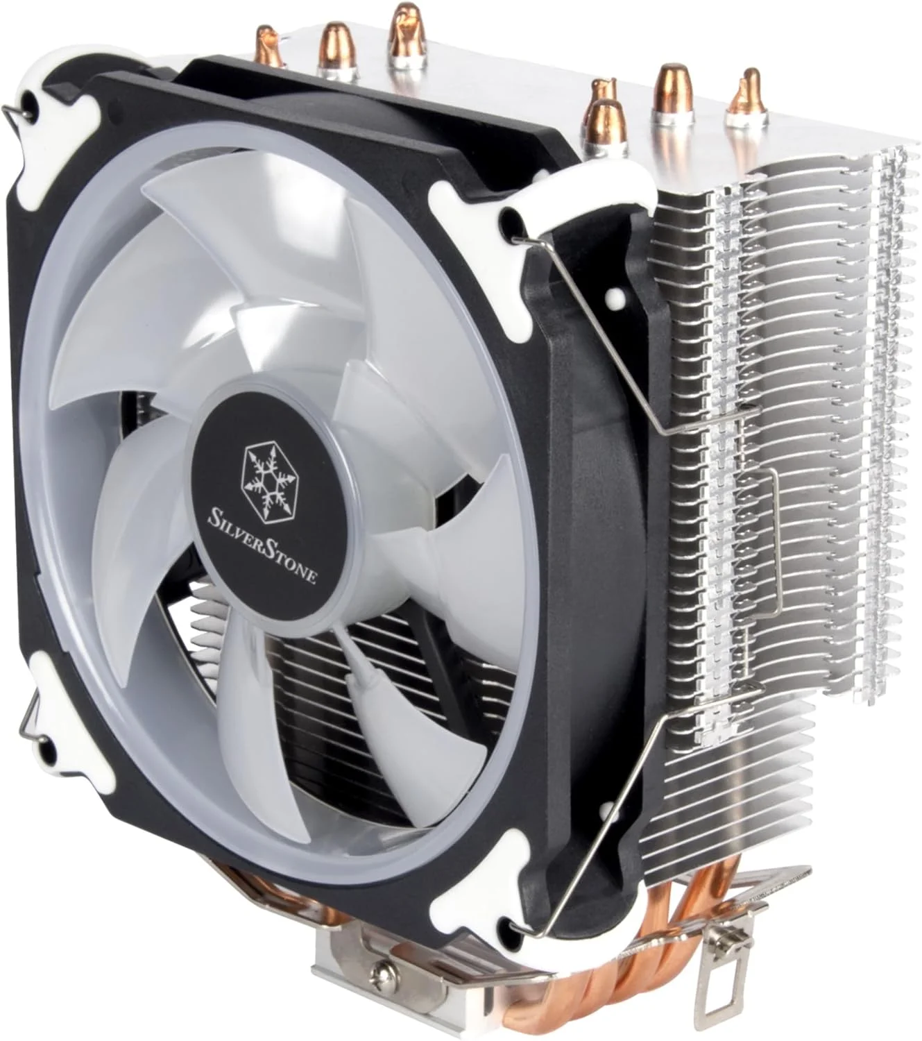 خنک کننده پردازنده SilverStone Technology SST-AR12-RGB Argon با 4 لوله حرارتی، فناوری لوله حرارتی تماس مستقیم و فن 120 میلی متری PWM RGB خنک کننده پردازنده SilverStone Technology SST-AR12-RGB Argon با 4 لوله حرارتی، فناوری لوله حرارتی تماس مستقیم و فن 120 میلی متری PWM RGB