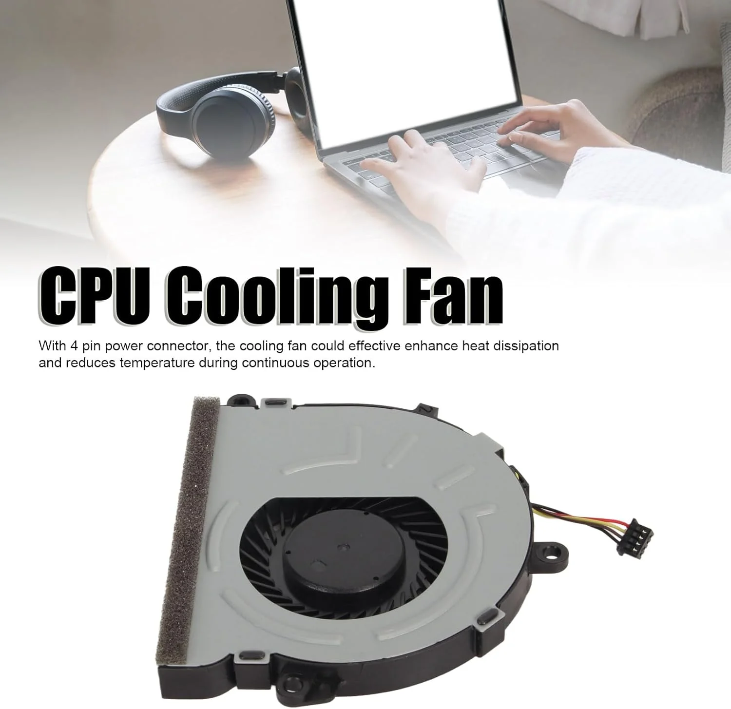 فن خنک کننده پردازنده برای لپ تاپ های HP 15 DA 15 DB 15 DI 15 DR 15Q DX 15T DS 250 255 256 G7، فن بی صدا با کانکتور 4 پین