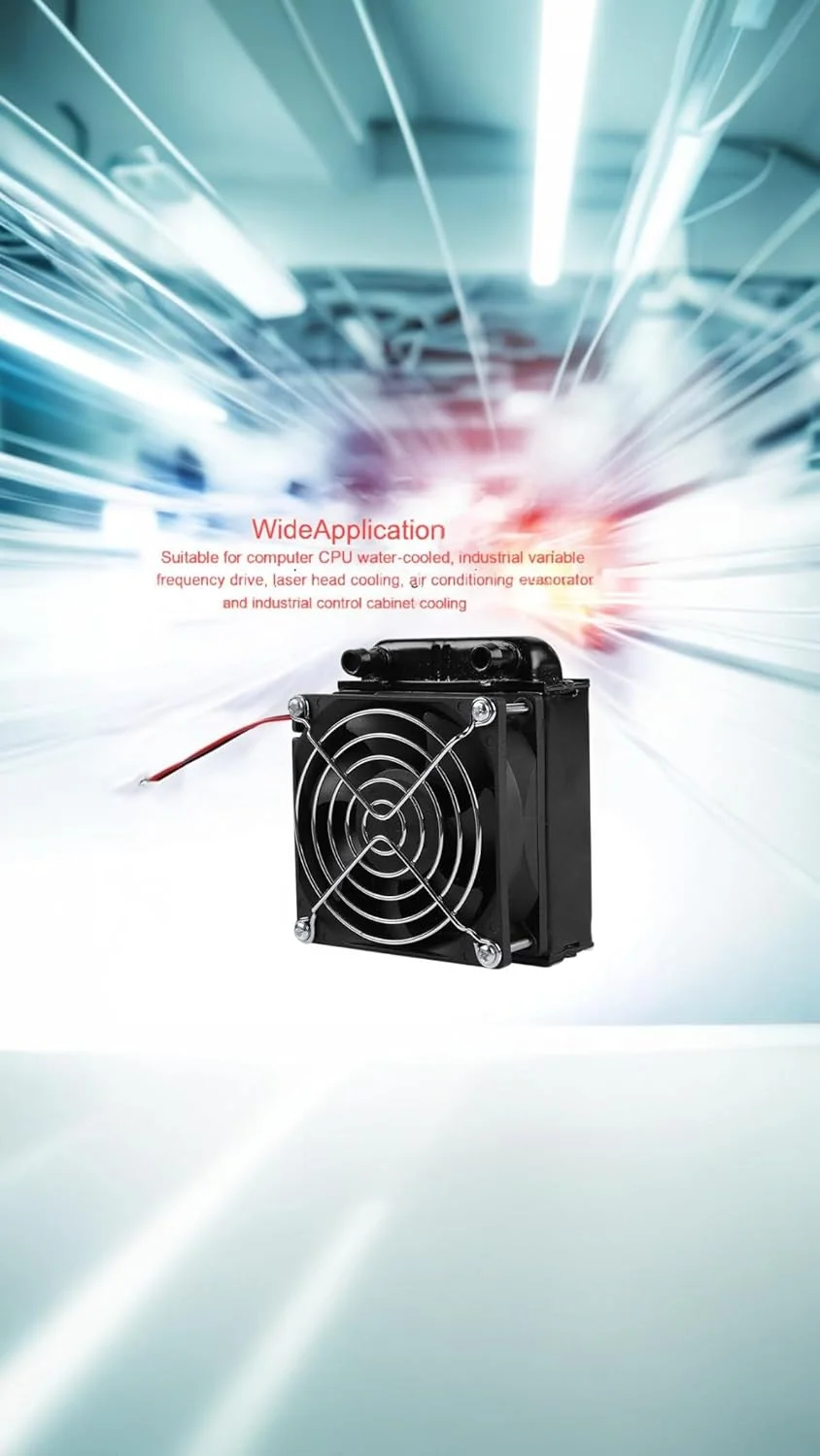 فن خنک کننده آبی پردازنده 80 میلی متری، رادیاتور LED برای دفع حرارت رایانه شخصی، برای اواپراتورهای تهویه مطبوع و کابینت های کنترل صنعتی - راه حل خنک کننده بی صدا و کارآمد