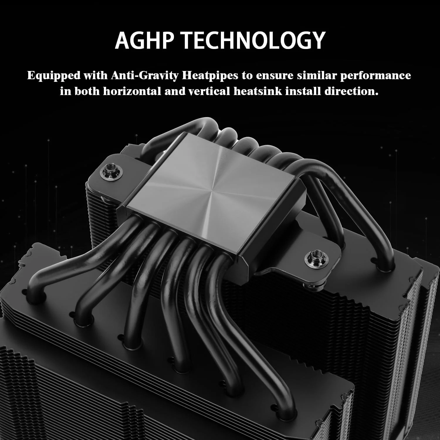 خنک‌کننده پردازنده بادی Thermalright Royal Pretor 130 مشکی، 6 لوله حرارتی، خنک‌کننده دو برج، با دو فن PWM، سرعت 1500 دور در دقیقه، خنک‌کننده رومیزی برای Intel 1700/1851/2011/115X، AM5، فن PWM مدل TL-H12-X28 و TL-HD13-X28