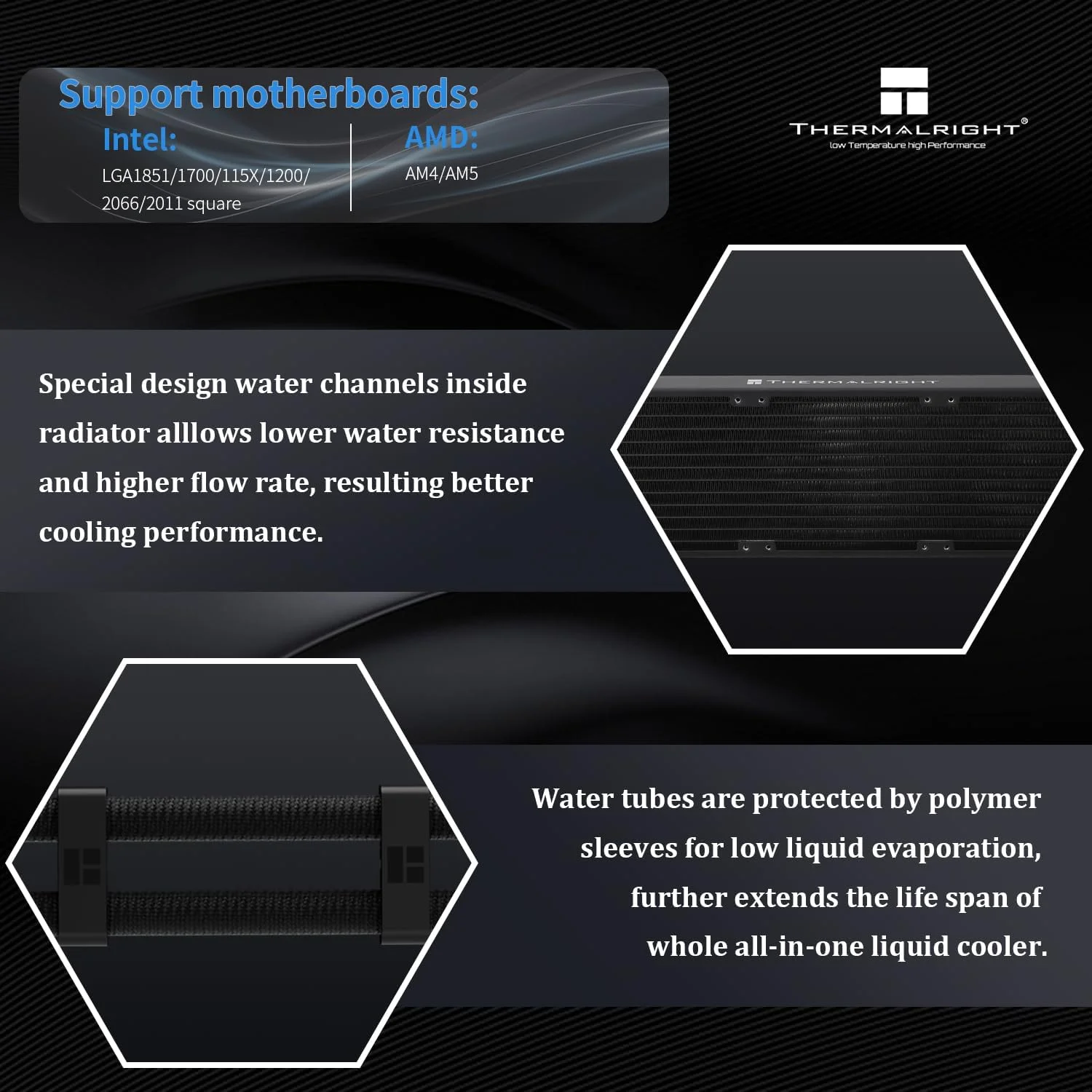 خنک کننده آبی پردازنده Thermalright Wonder Vision 360 Turbo ARGB مشکی، صفحه نمایش منحنی 60 هرتز با رزولوشن 2400x1080، برای AM4/AM5، Intel LGA1851/1700، پمپ با کارایی بالا با صفحه نمایش سه بعدی 6.67 اینچی، سرعت فن 3000 دور در دقیقه