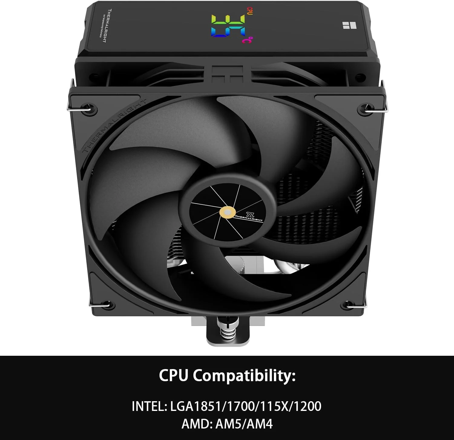 خنک کننده پردازنده (CPU) بادی Thermalright Assassin X 120R Digital Black با 4 لوله حرارتی 6 میلیمتری، صفحه نمایش دیجیتال، هیت سینک فن PWM، ارتفاع 151 میلیمتر، برای AM5 و Intel lga1700/1851/1150/1151/1200 خنک کننده پردازنده (CPU) بادی Thermalright Assassin X 120R Digital Black با 4 لوله حرارتی 6 میلیمتری، صفحه نمایش دیجیتال، هیت سینک فن PWM، ارتفاع 151 میلیمتر، برای AM5 و Intel lga1700/1851/1150/1151/1200