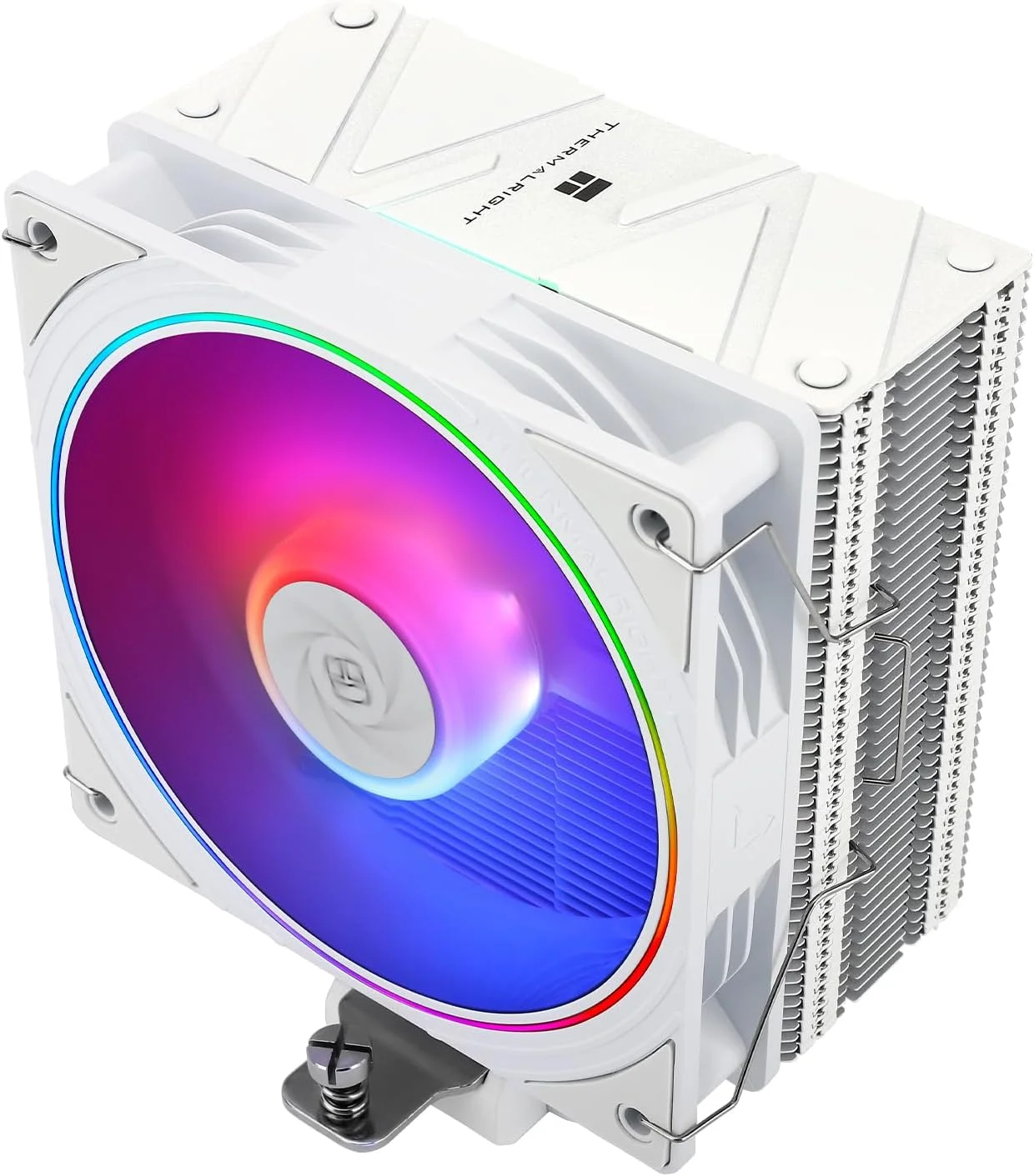 خنک کننده پردازنده Thermalright Assassin Spirit 120 EVO White ARGB، فن 120 میلی متری PWM بی صدا ARGB، فناوری AGHP نسل 4، پشتیبانی از Intel lga1700/1150/1151/1200 و AMD:AM4/AM5، خنک کننده کامپیوتر