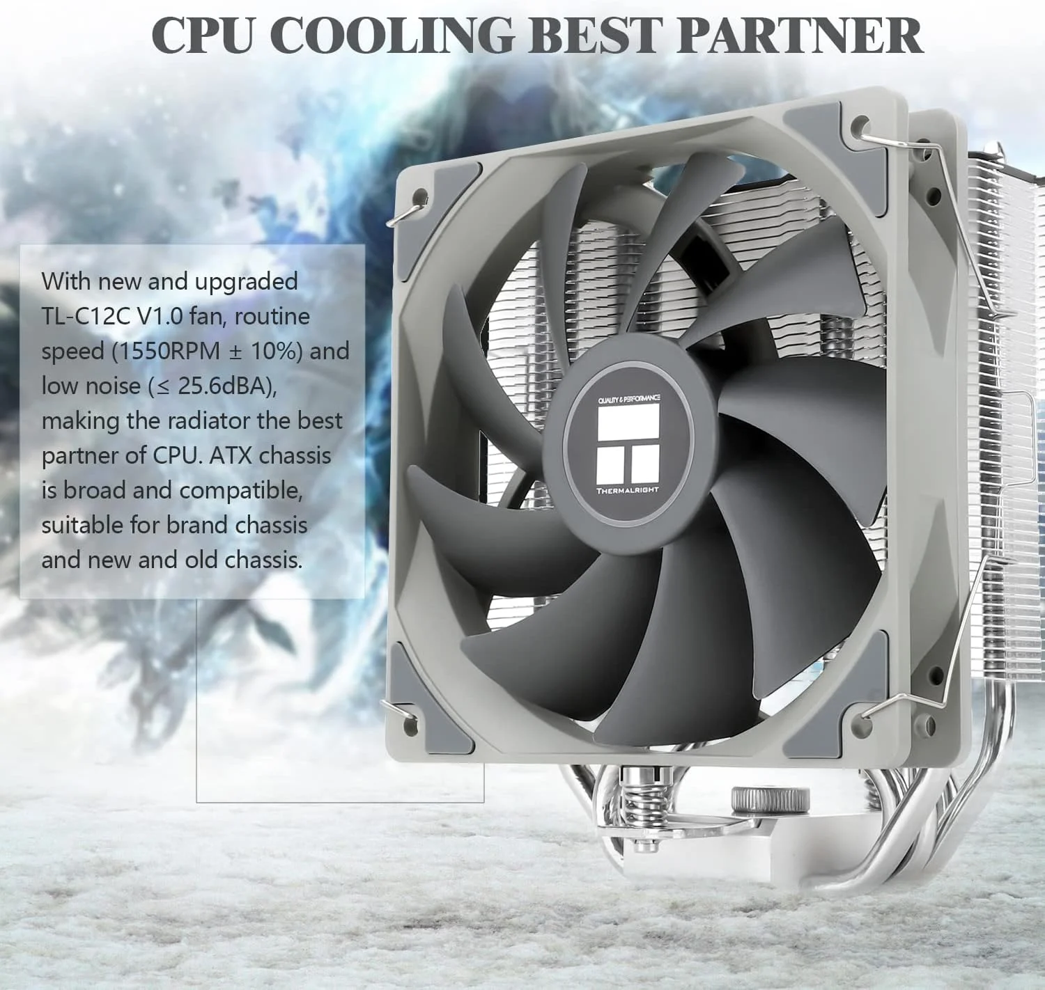 خنک کننده پردازنده بادی ترمالرایت Assassin King 120 SE، دارای 5 لوله حرارتی، فن TL-C12C PWM، برای AMD AM4/Intel LGA1700/1150/1151/1200/AM5