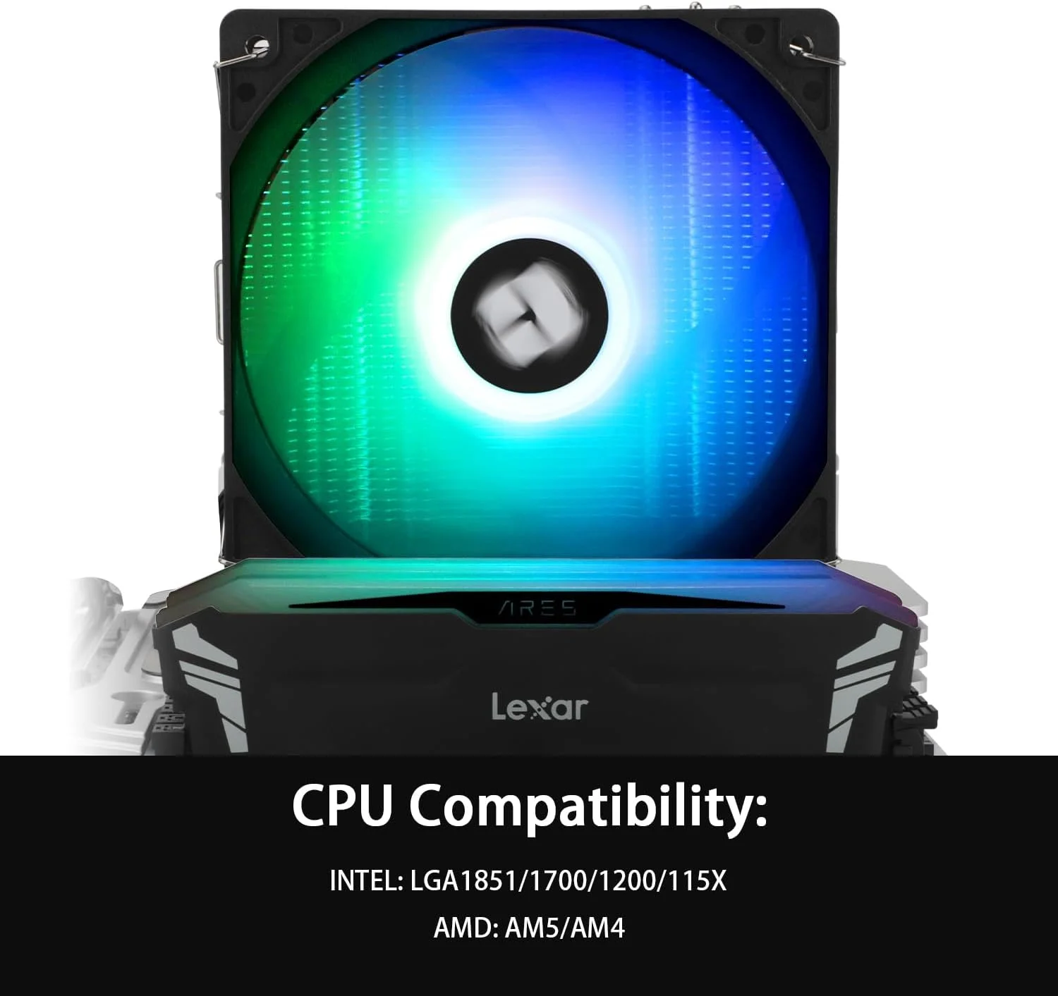 خنک کننده پردازنده Thermalright Burst Assassin 120 SE ARGB، خنک کننده هیت سینک 6 لوله حرارتی، خنک کننده بادی پردازنده فن PWM 12 سانتی متری، فناوری AGHP، برای Intel LGA1851/1700/115X/1200