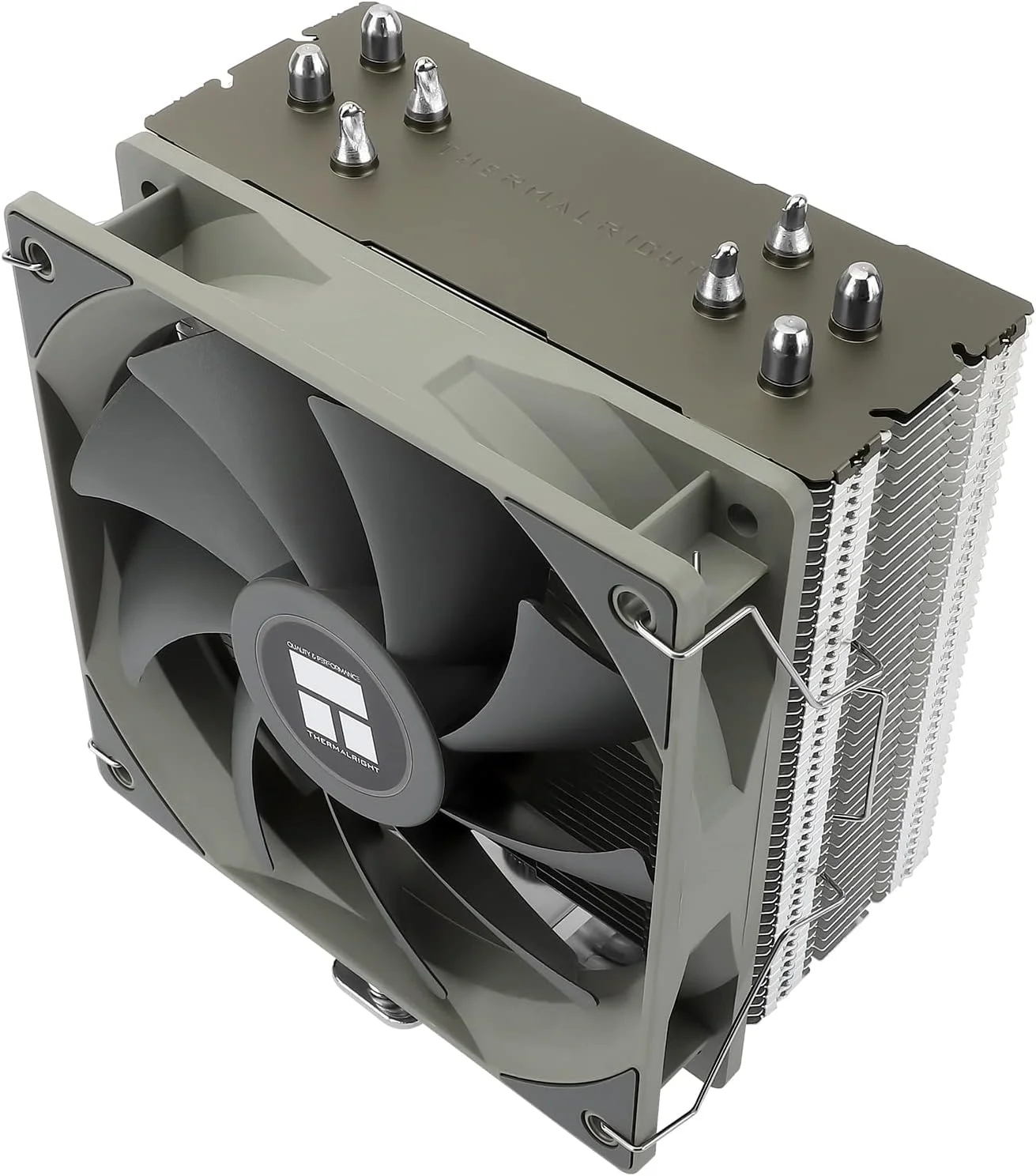 خنک کننده بادی پردازنده Thermalright Assassin Spirit 120 V2، دارای 4 لوله حرارتی، فن کم صدای TL-C12C PWM، هیت سینک کامپیوتر برای AMD AM4 AM5/Intel 1700/1150/1151/1200 (AS120)
