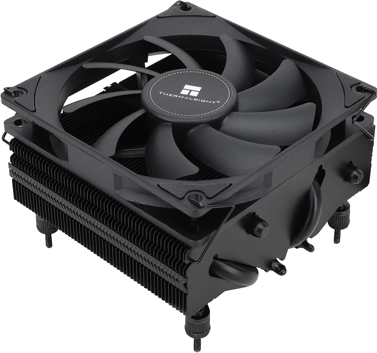 خنک کننده پردازنده Thermalright AXP90-X53 مشکی با ارتفاع کم، ارتفاع 53 میلی متر، فن باریک PWM مدل TL-9015B، هیت سینک خنک کننده پردازنده ITX، فناوری AGHP، برای AMD AM4 AM5/Intel 1700/1150/1151/1200/17XX (مشکی)