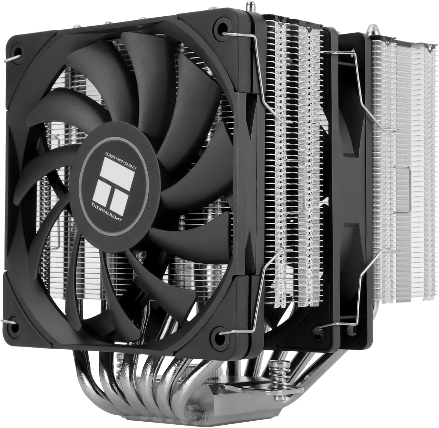 خنک کننده بادی پردازنده Thermalright Royal Knight 120 SE، دارای 6 لوله حرارتی و دو برج خنک کننده، با دو فن PWM، سرعت 1500 دور در دقیقه، خنک کننده رومیزی برای Intel 1700/1851/115X/1200، AMD:AM4/AM5