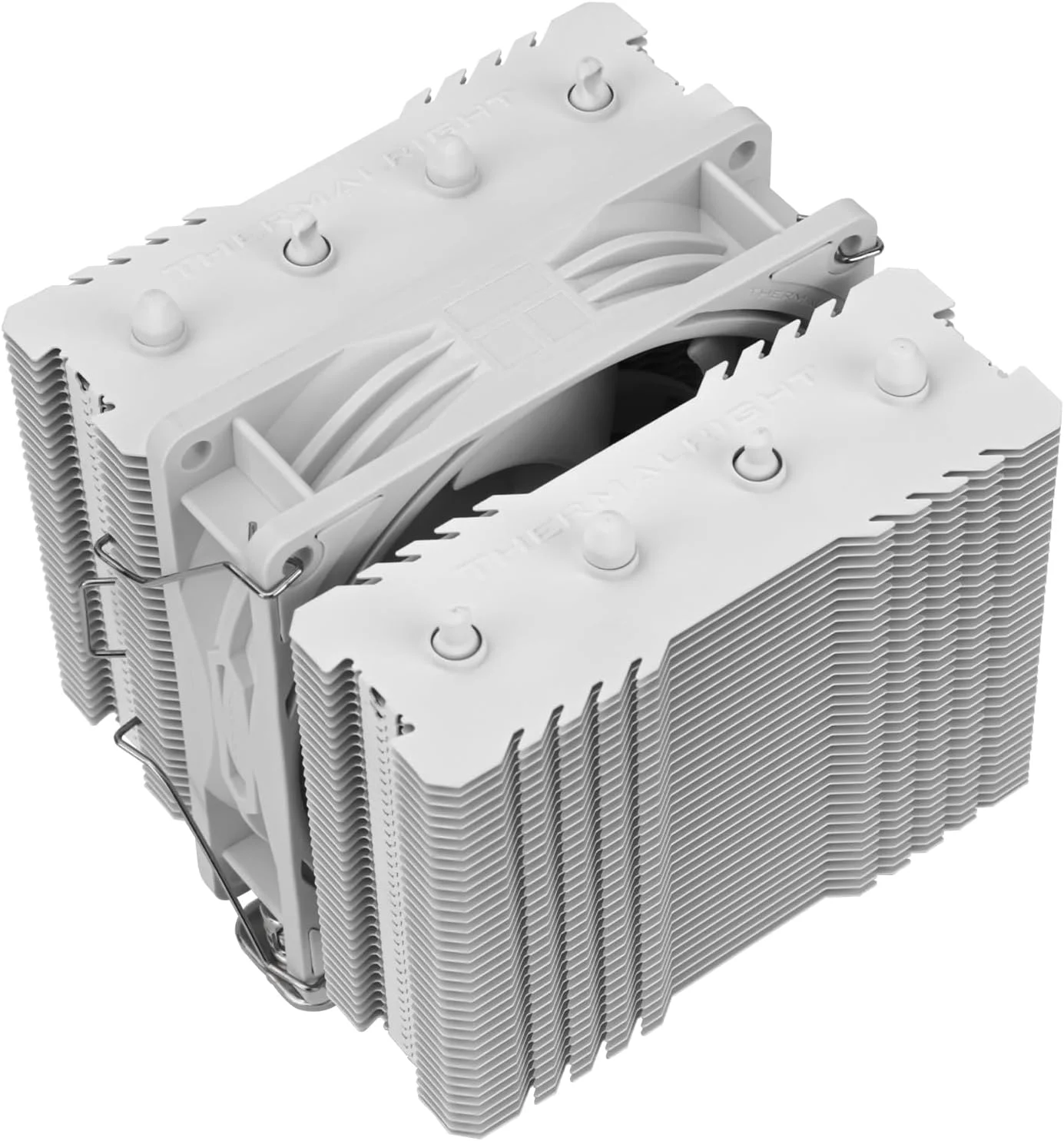 خنک کننده پردازنده بادی Thermalright Peerless Assassin 90 SE سفید، خنک کننده دو برج، فن خنک کننده پردازنده 110 میلی متری، رادیاتور کامپیوتر، برای AMD:AM4 AM5/Intel LGA 1851/1700/115X/1200 (PA90SE WHITE)