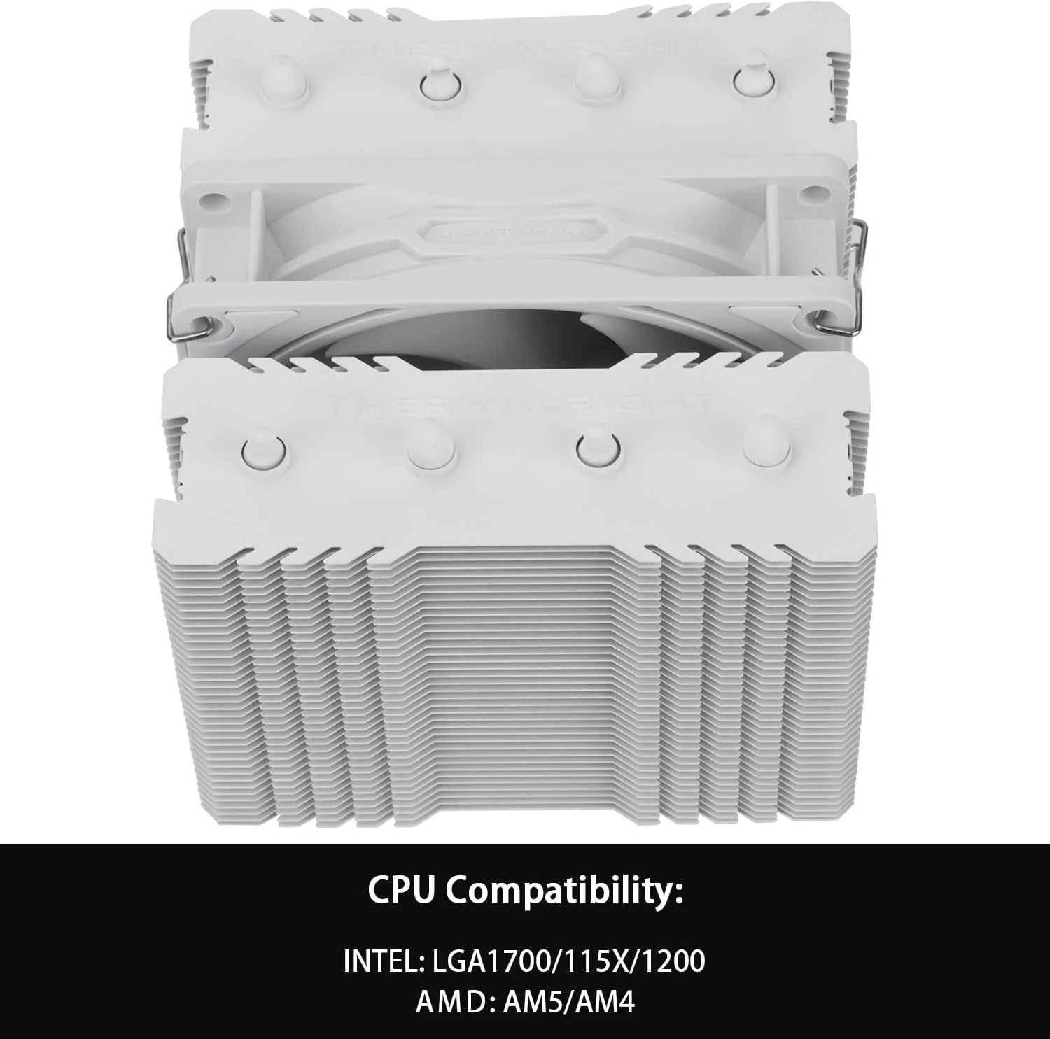 خنک کننده پردازنده بادی Thermalright Peerless Assassin 90 SE سفید، خنک کننده دو برج، فن خنک کننده پردازنده 110 میلی متری، رادیاتور کامپیوتر، برای AMD:AM4 AM5/Intel LGA 1851/1700/115X/1200 (PA90SE WHITE)