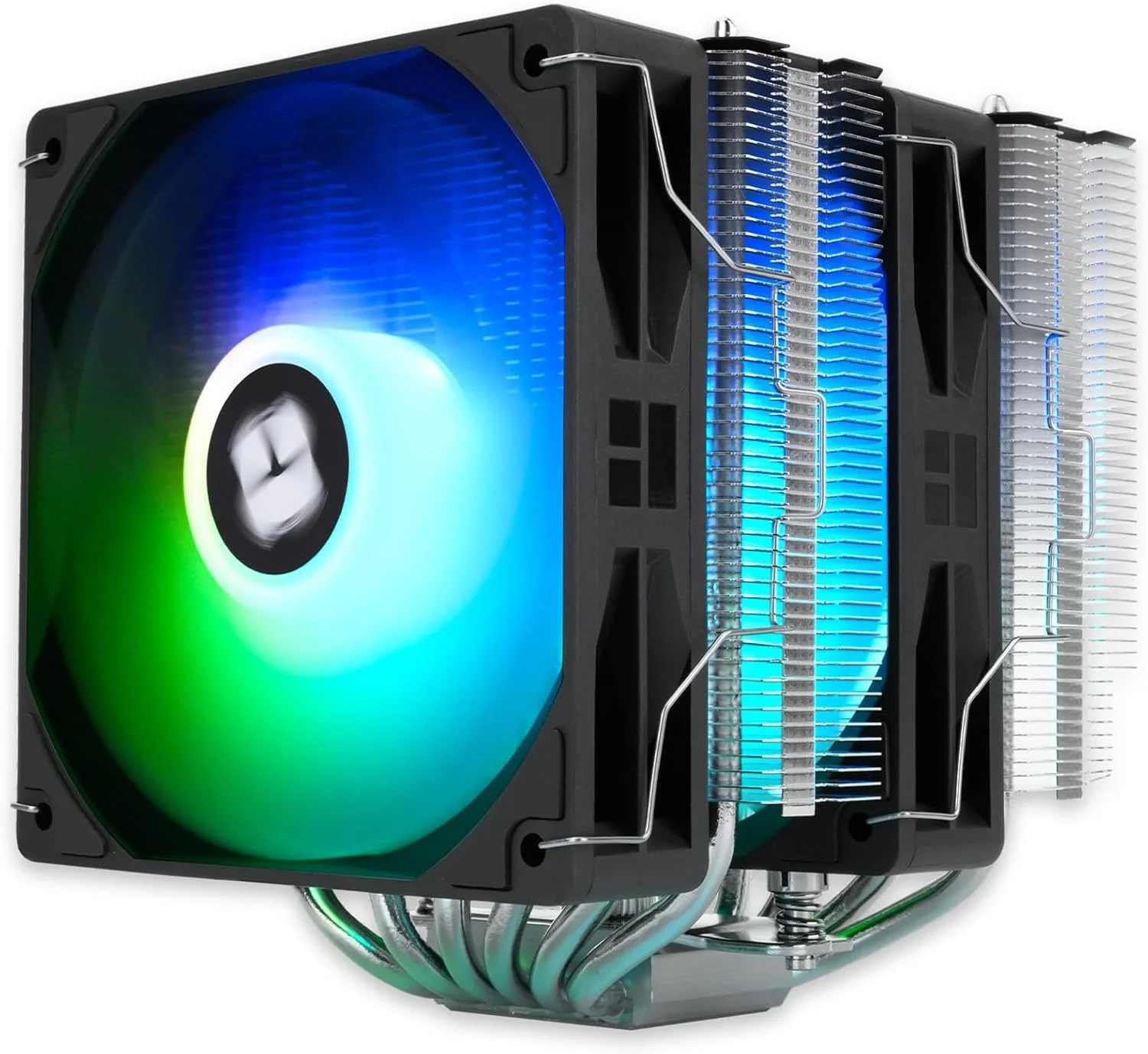 خنک کننده پردازنده بادی Thermalright Peerless Assassin 120 SE ARGB V2 - دارای 6 لوله حرارتی با تکنولوژی AGHP GEN 5.0 | فن های 120 میلی متری PWM با سرعت 1850 دور در دقیقه، برای Intel 1851/1700/115X/1200 و AMD AM4/AM5 | مشکی