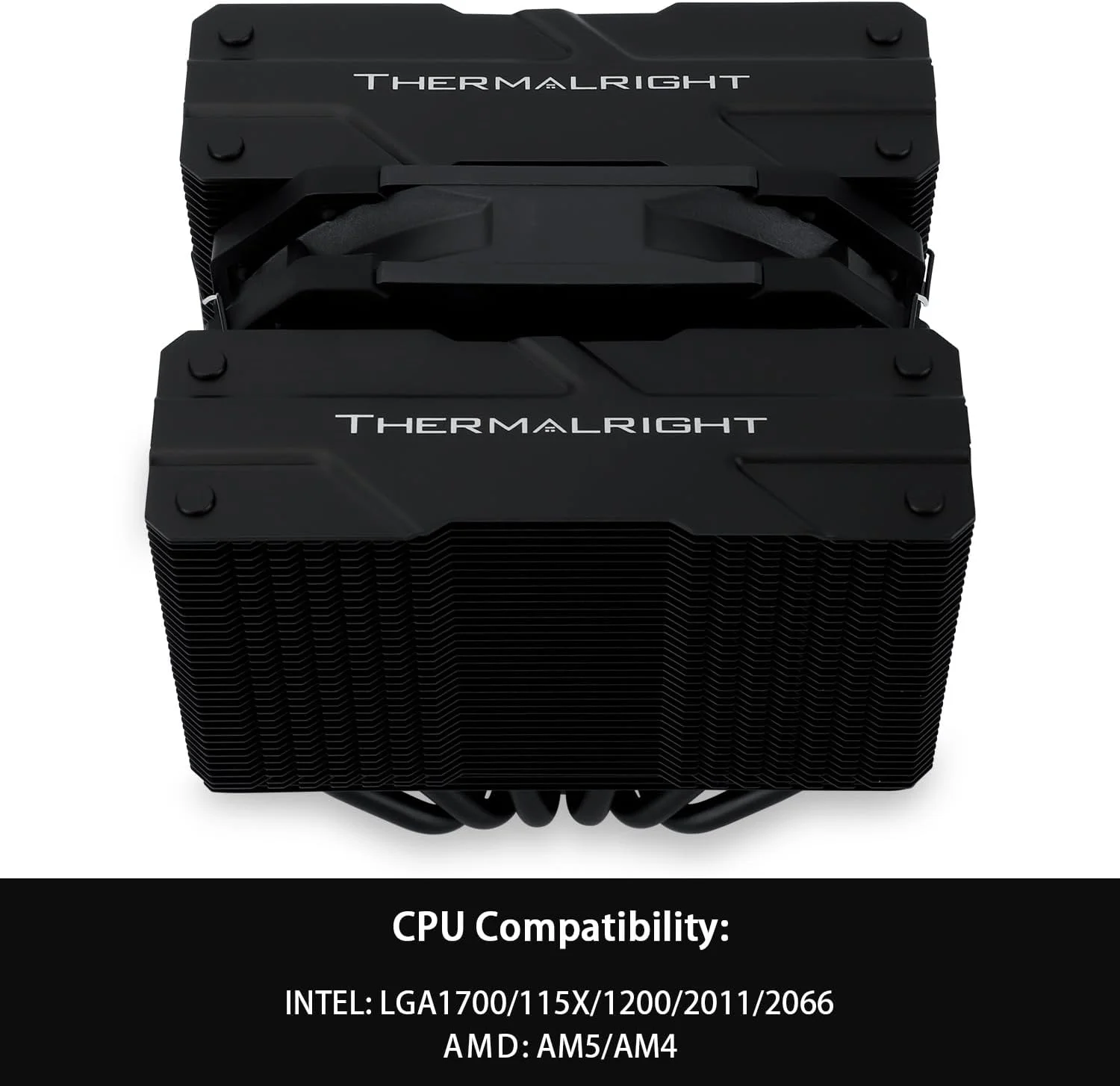 خنک کننده پردازنده بادی Thermalright Peerless Assassin 120 Mini Black، دارای 6 لوله حرارتی، فن PWM مدل TL-D12B با اندازه 120 میلی‌متر، ارتفاع 135 میلی‌متر، خنک کننده دو برج، مناسب برای AMD AM4 AM5 / Intel LGA 1851/1700/1150/1151/1200/2011