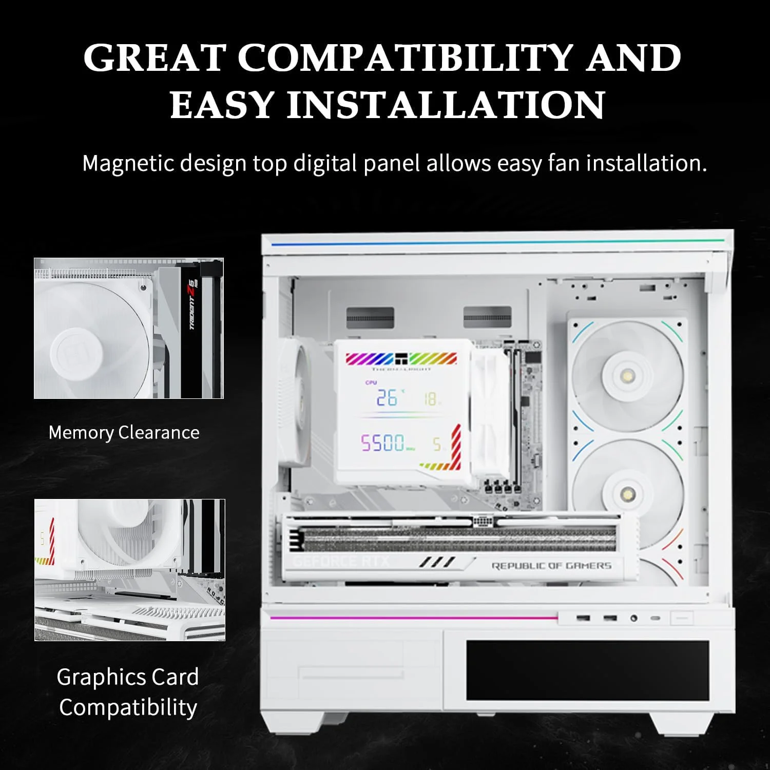 خنک کننده پردازنده Thermalright Peerless Assassin 140 Digital White، دو برج و دو فن، خنک کننده بادی پردازنده، پوشش بالایی صفحه نمایش دیجیتال ARGB، برای AM4/AM5، Intel LGA1851/1700/115X/1200/2011 خنک کننده پردازنده Thermalright Peerless Assassin 140 Digital White، دو برج و دو فن، خنک کننده بادی پردازنده، پوشش بالایی صفحه نمایش دیجیتال ARGB، برای AM4/AM5، Intel LGA1851/1700/115X/1200/2011