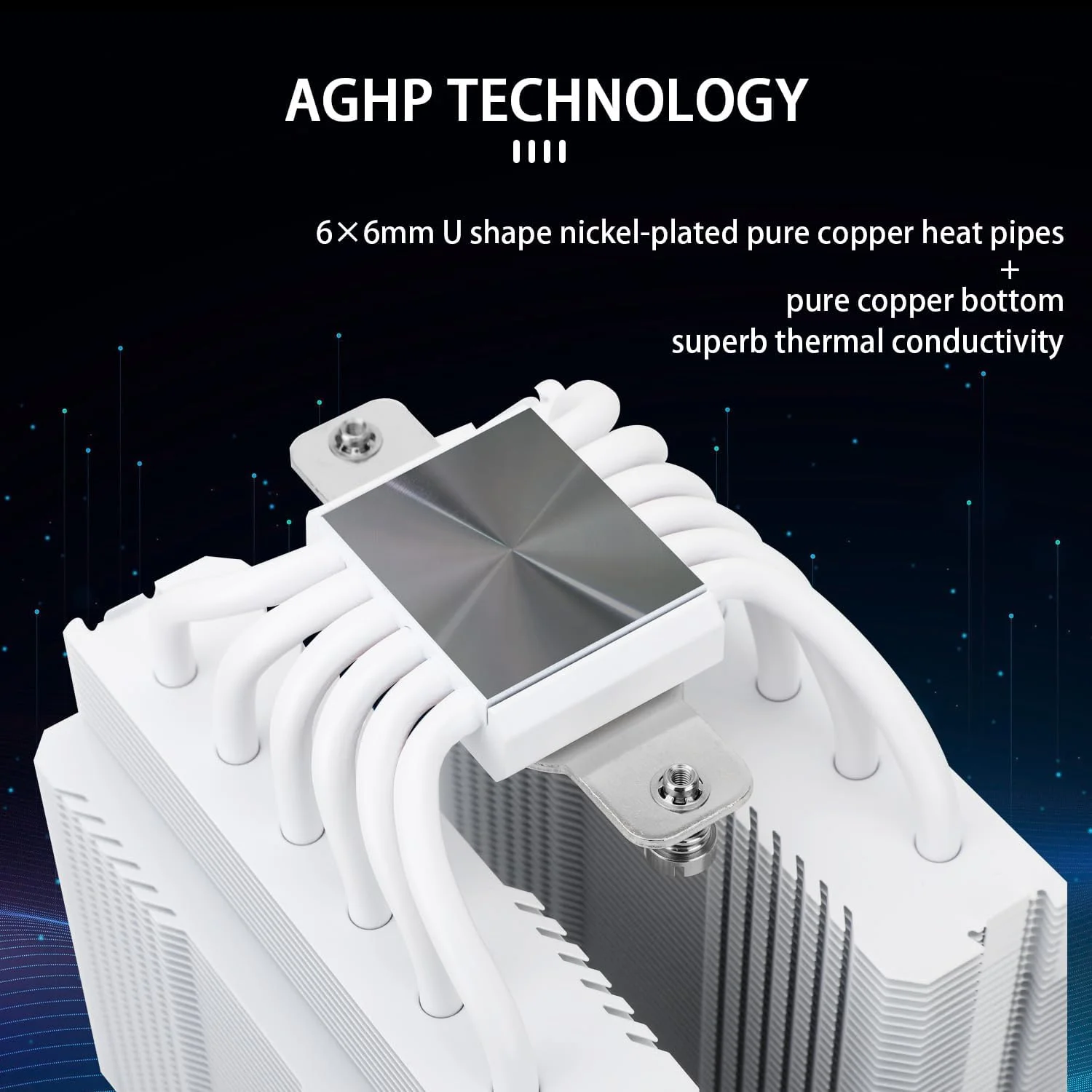 خنک کننده پردازنده بادی Thermalright Peerless Assassin 120 سفید، 6 لوله حرارتی، دو فن 120 میلی متری TL-C12W PWM، پوشش هیت سینک آلومینیومی، فناوری AGHP، برای AMD AM4 AM5/Intel 1150/1151/1200/2011