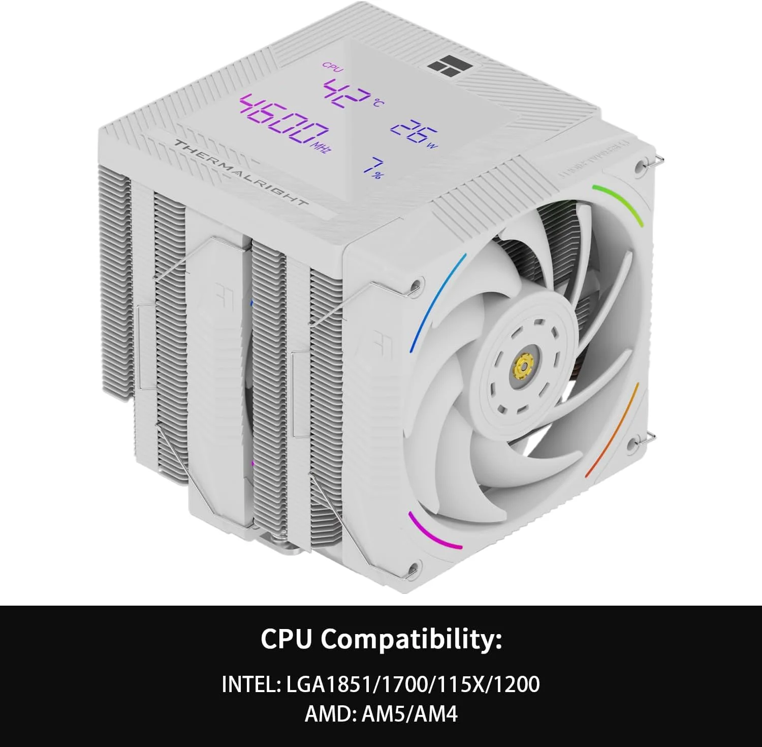 خنک کننده پردازنده Thermalright Phantom Spirit 120 Digital Snow، دو فن PWM، 7 لوله حرارتی، پوشش بالایی صفحه نمایش دیجیتال، برای lga1700/1851/1150/1151/1200/2011، AM4/AM5، خنک کننده هیت سینک کامپیوتر خنک کننده پردازنده Thermalright Phantom Spirit 120 Digital Snow، دو فن PWM، 7 لوله حرارتی، پوشش بالایی صفحه نمایش دیجیتال، برای lga1700/1851/1150/1151/1200/2011، AM4/AM5، خنک کننده هیت سینک کامپیوتر