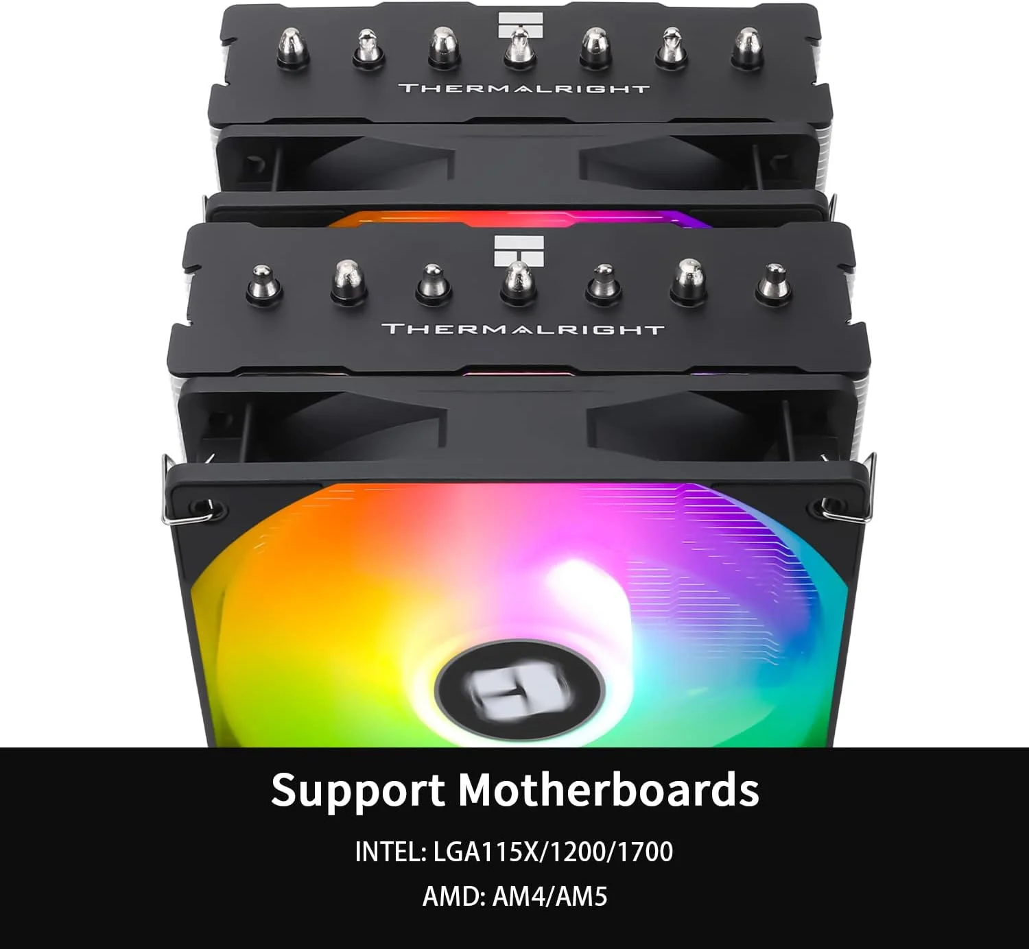 خنک کننده پردازنده بادی ترمالرایت Phantom Spirit 120 SE ARGB، دارای 7 لوله حرارتی، فن PWM دوگانه 120 میلی متری، برای AMD AM4 AM5/Intel 1700/1150/1151/1200 خنک کننده پردازنده بادی ترمالرایت Phantom Spirit 120 SE ARGB، دارای 7 لوله حرارتی، فن PWM دوگانه 120 میلی متری، برای AMD AM4 AM5/Intel 1700/1150/1151/1200