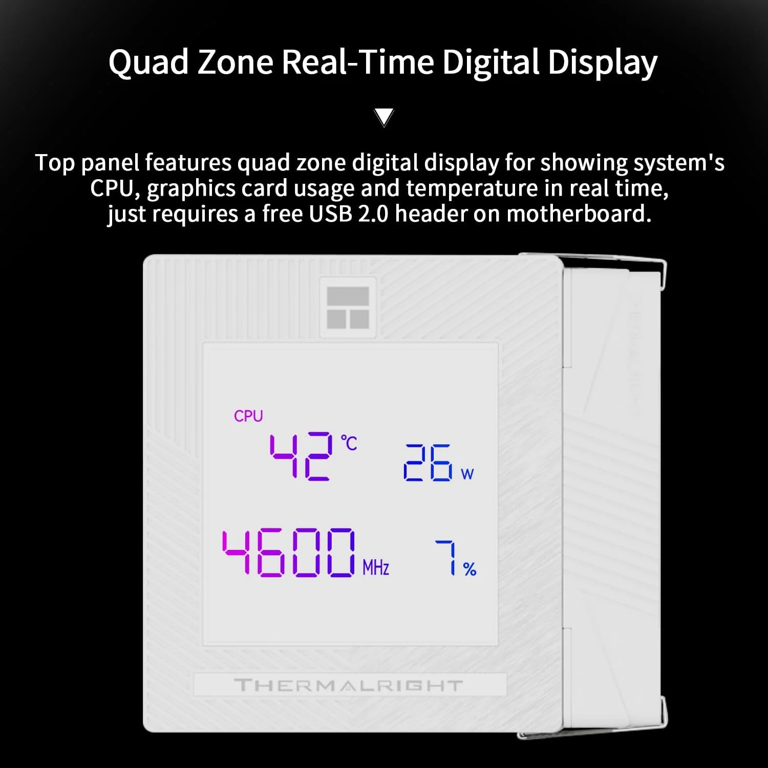 خنک کننده پردازنده بادی ترمالرایت Phantom Spirit 120 Digital Snow، دارای 7 لوله حرارتی، دو فن 120 میلیمتری PWM، روکش بالایی صفحه نمایش دیجیتال با جذب مغناطیسی، برای AM4/AM5/Intel LGA1700/1851/1150/1151/1200 خنک کننده پردازنده بادی ترمالرایت Phantom Spirit 120 Digital Snow، دارای 7 لوله حرارتی، دو فن 120 میلیمتری PWM، روکش بالایی صفحه نمایش دیجیتال با جذب مغناطیسی، برای AM4/AM5/Intel LGA1700/1851/1150/1151/1200