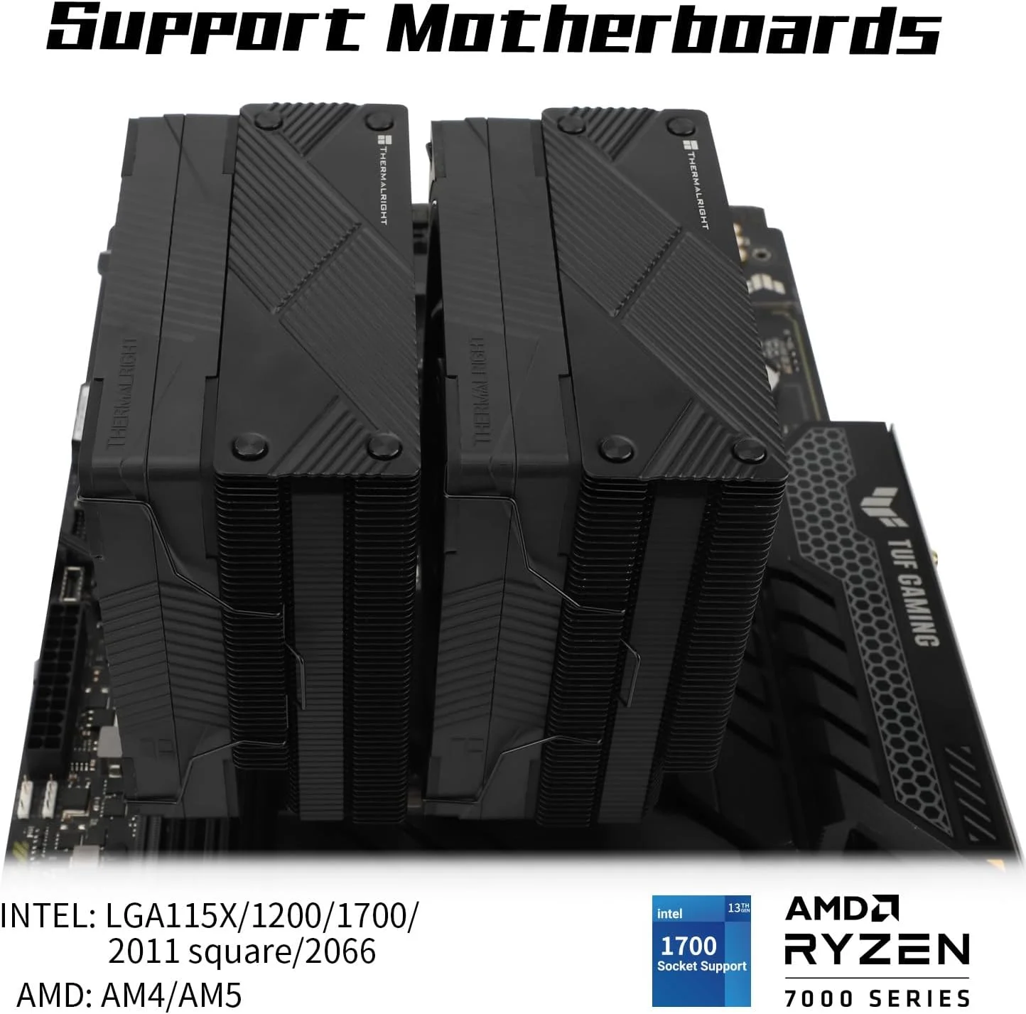 خنک کننده بادی پردازنده Thermalright Phantom Spirit 120 EVO، دارای 7 لوله حرارتی، فن دوگانه 120 میلی متری TL-K12 PWM، فناوری AGHP 4.0، بلبرینگ S-FDB، برای AMD AM4 AM5/Intel 1700/1150/1151/1200، خنک کننده کامپیوتر