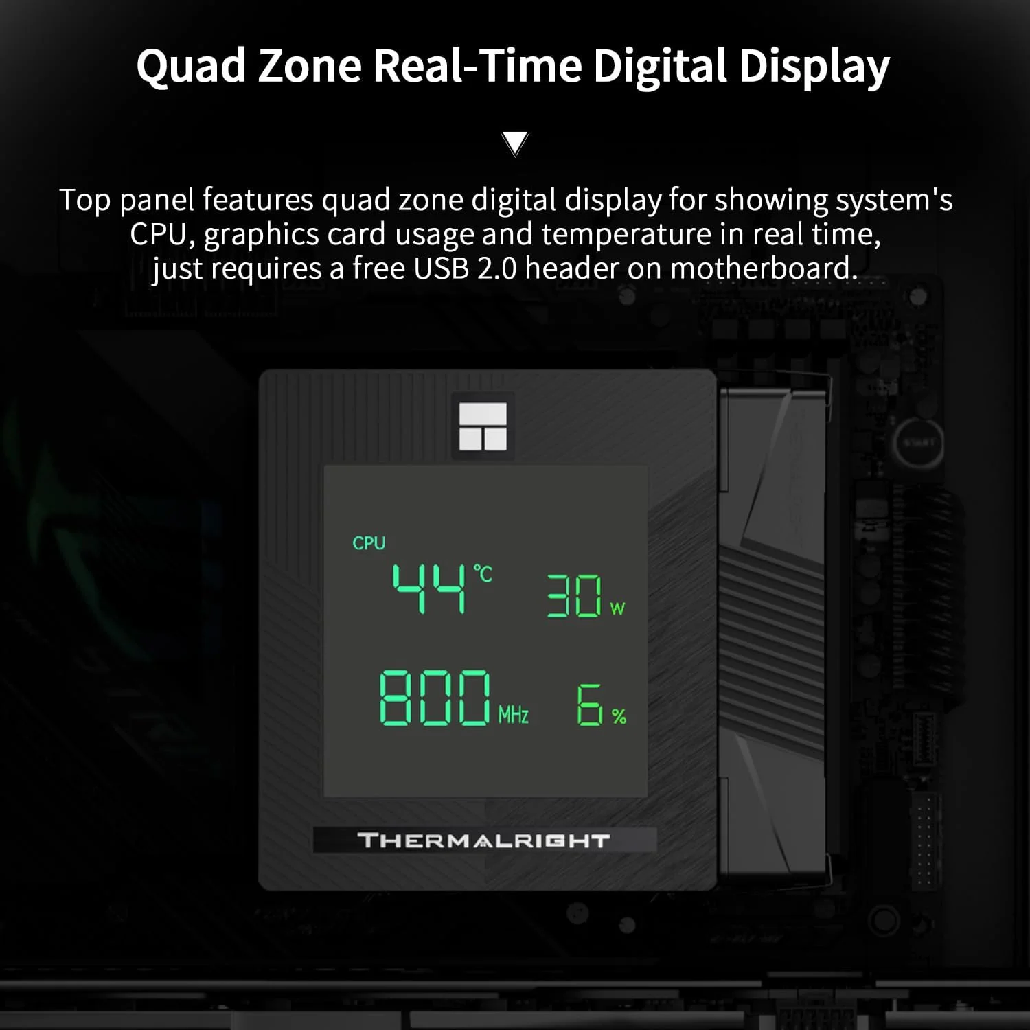 خنک کننده پردازنده Thermalright Phantom Spirit 120 Digital EVO، دو فن PWM، 7 لوله حرارتی، پوشش بالایی صفحه نمایش دیجیتال، برای lga1700/1851/1150/1151/1200/2011، AM4/AM5، خنک کننده هیت سینک کامپیوتر، مشکی