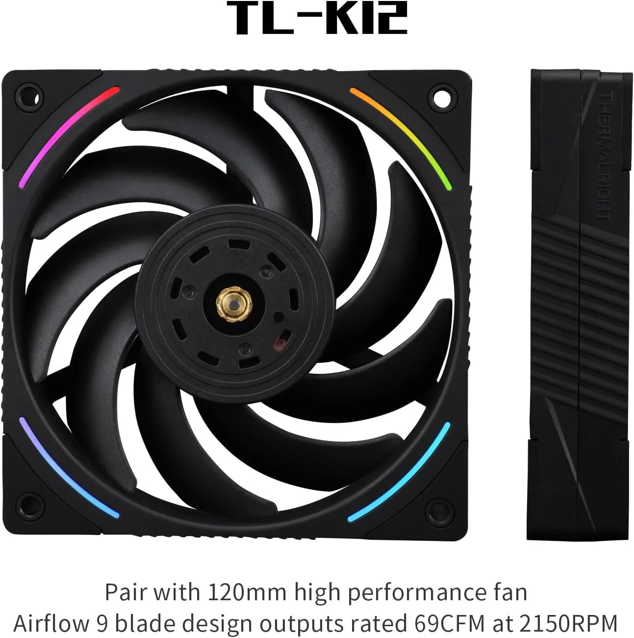 خنک کننده بادی پردازنده Thermalright Phantom Spirit 120 EVO، دارای 7 لوله حرارتی، فن دوگانه 120 میلی متری TL-K12 PWM، فناوری AGHP 4.0، بلبرینگ S-FDB، برای AMD AM4 AM5/Intel 1700/1150/1151/1200، خنک کننده کامپیوتر