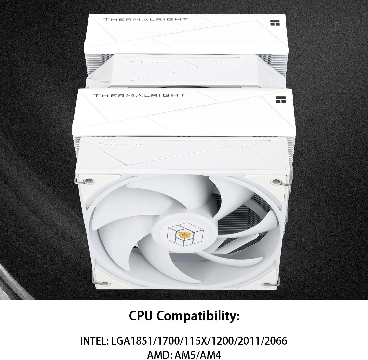 خنک کننده پردازنده بادی Thermalright Royal Pretor 130 سفید، رادیاتور دو برج کامپیوتر، خنک کننده پردازنده 6 لوله حرارتی، دو فن PWM، خنک کننده کامپیوتر با کارایی بالا، برای AM4/AM5؛ Intel 1851/1700/1150/1151/1200/2011