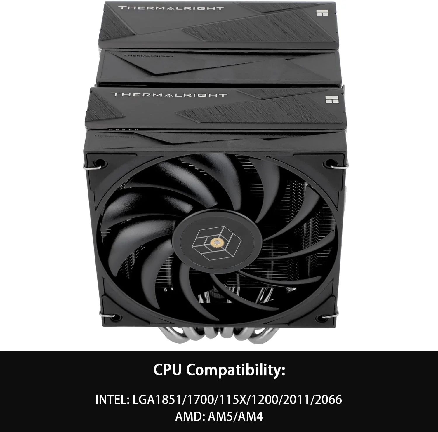 خنک‌کننده بادی پردازنده Thermalright Royal Knight 120، رادیاتور دو برج کامپیوتر، خنک‌کننده پردازنده 6 لوله حرارتی، دو فن 120 میلی‌متری PWM، بدون مانع RAM، برای AM4/AM5؛ Intel 1851/1700/1150/1151/1200/2011