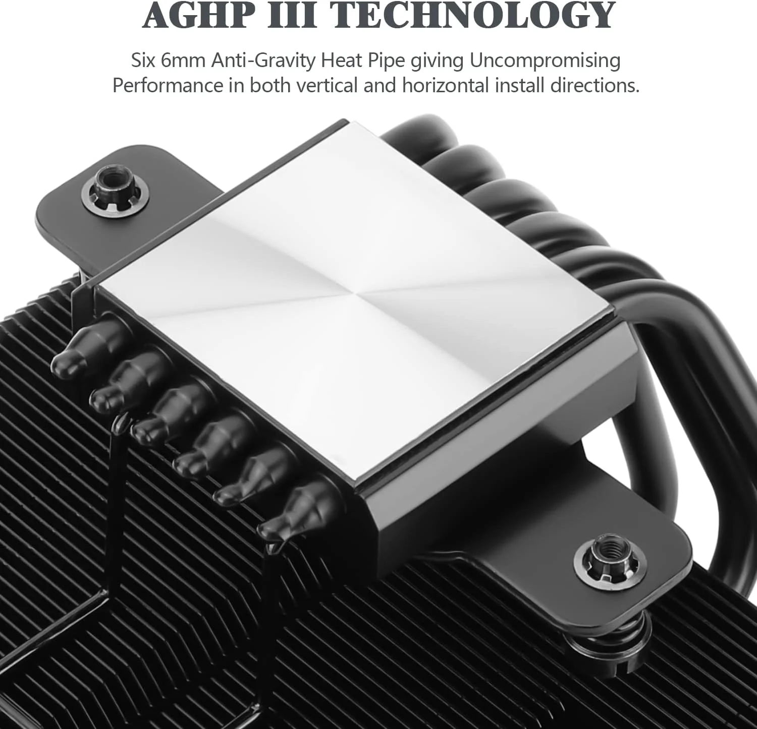 خنک کننده پردازنده بادی Thermalright SI-100 مشکی، 6 لوله حرارتی 6 میلی‌متری، خنک کننده پردازنده با فن کم صدای PWM مدل TL-E12B با بلبرینگ S-FDB V2.0، فناوری AGHP 3.0، برای AMD AM4 AM5/Intel 1150/1151/1200/1700/2066، خنک کننده کامپیوتر