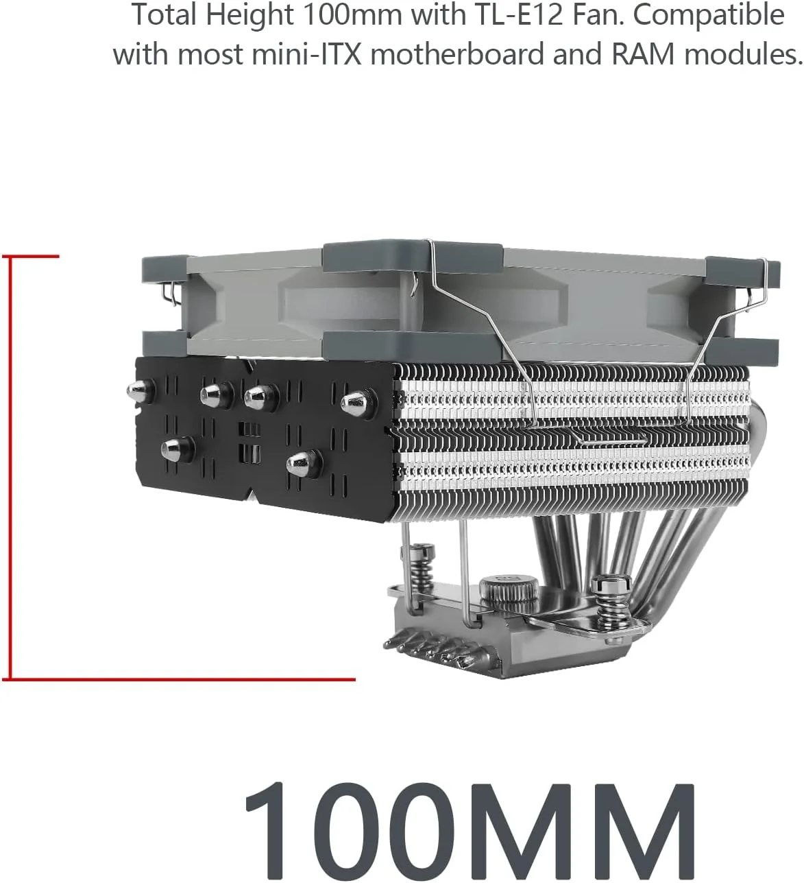 خنک‌کننده بادی پردازنده Thermalright SI-100، دارای 6 لوله حرارتی 6 میلی‌متری، فن خنک‌کننده بی‌صدای PWM مدل TL-E12 با بلبرینگ S-FDB V2.0، فناوری AGHP 3.0، برای AMD AM4 AM5/Intel 1150/1151/1200/1700/2066، خنک‌کننده کامپیوتر