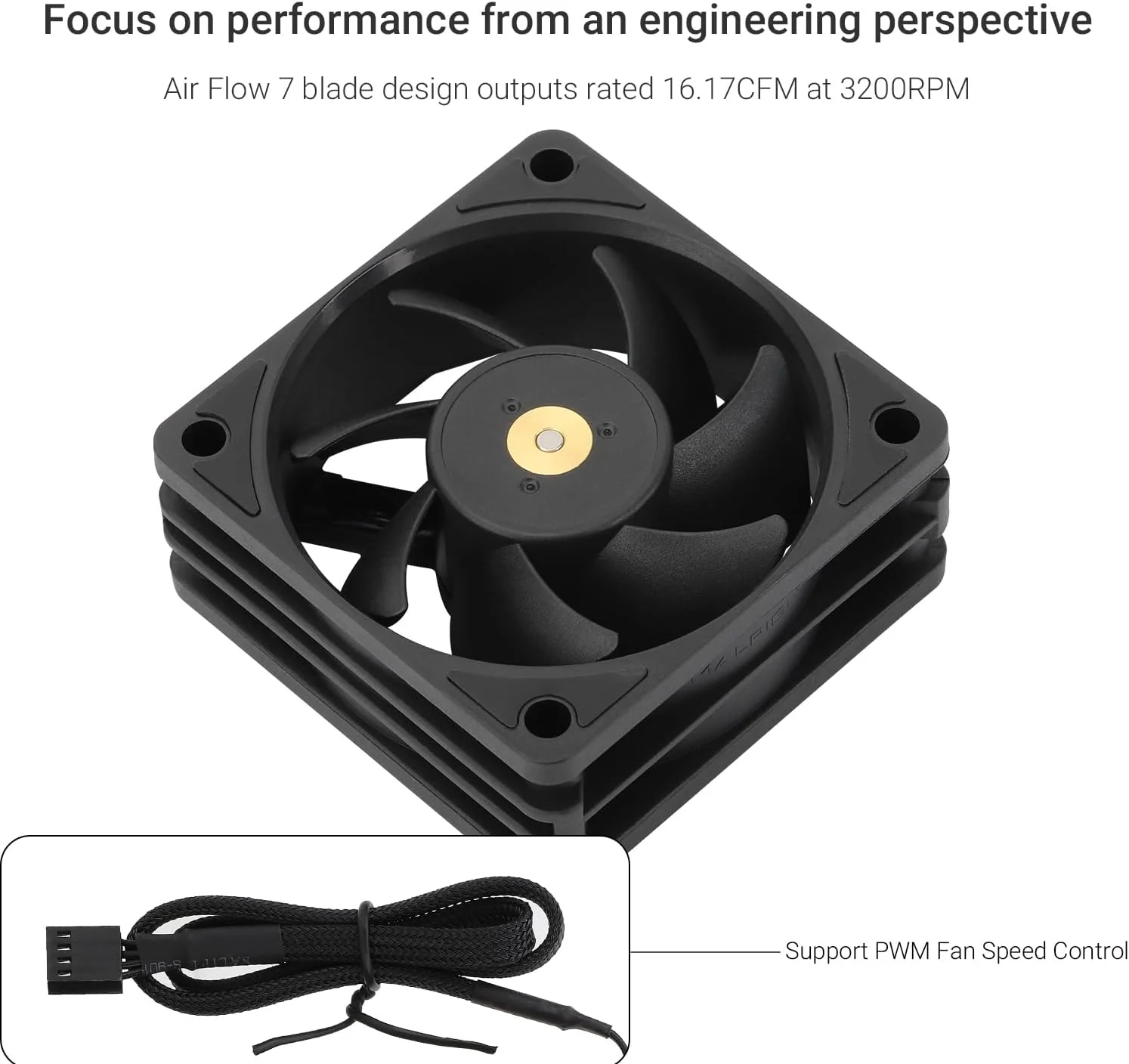 فن خنک کننده پردازنده Thermalright TL-B6B، فن خنک کننده بی صدا 6 سانتی متری، فن خنک کننده پردازنده 4 پین، فن پردازنده رومیزی، با سرعت 3200 دور در دقیقه، برای کیس