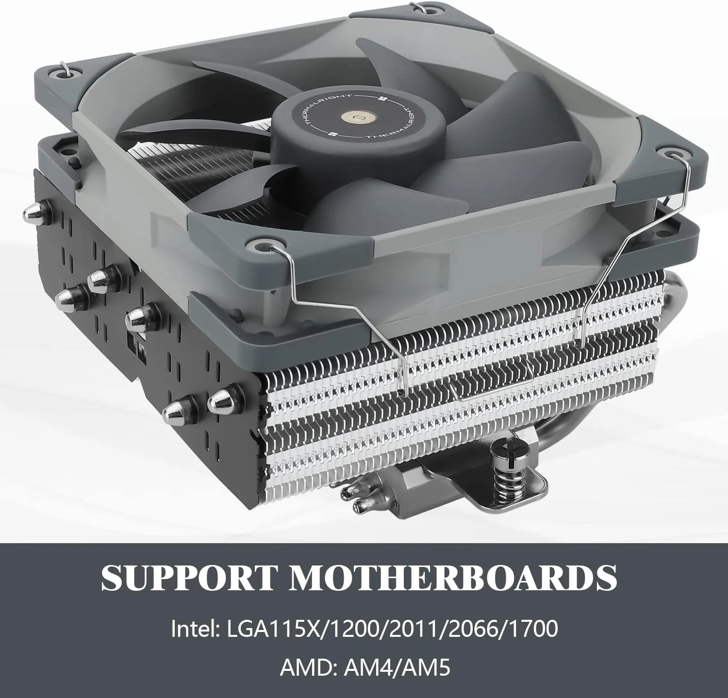 خنک‌کننده بادی پردازنده Thermalright SI-100، دارای 6 لوله حرارتی 6 میلی‌متری، فن خنک‌کننده بی‌صدای PWM مدل TL-E12 با بلبرینگ S-FDB V2.0، فناوری AGHP 3.0، برای AMD AM4 AM5/Intel 1150/1151/1200/1700/2066، خنک‌کننده کامپیوتر