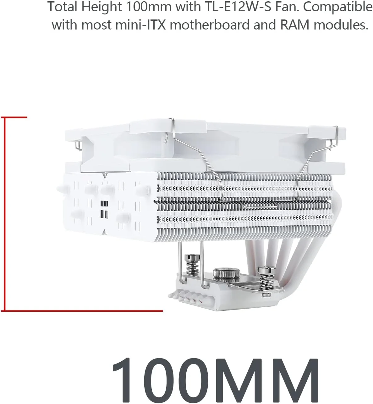 خنک‌کننده پردازنده Thermalright SI-100 سفید ARGB، دارای 6 لوله حرارتی 6 میلی‌متری، فن خنک‌کننده پردازنده 120 میلی‌متری PWM بی‌صدا با بلبرینگ S-FDB V2.0، فناوری AGHP 3.0، برای AMD AM4 AM5/Intel 1150/1151/1200/1700/2066، خنک‌کننده کامپیوتر