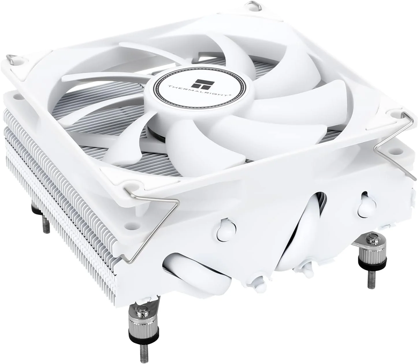 خنک کننده پردازنده بادی کم ارتفاع Thermalright AXP90 X47 سفید، ارتفاع 47 میلی متر، 92x92x47 میلی متر، فن PWM، فناوری AGHP، AMD AM4 AM5/Intel 1150/1151/1200/1700