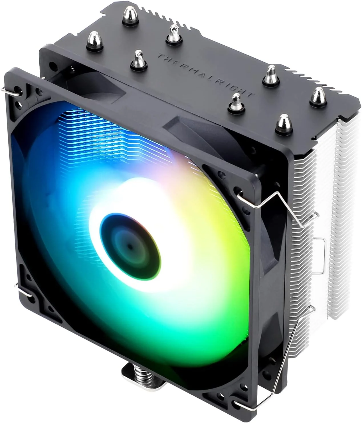 خنک کننده بادی پردازنده Thermalright AssassinX120 SE ARGB، 4 لوله حرارتی، فن PWM بی صدا TL-C12C-S با بلبرینگ S-FDB، برای AMD AM4 AM5/Intel LGA 1700/1150/1151/1200، خنک کننده کامپیوتر