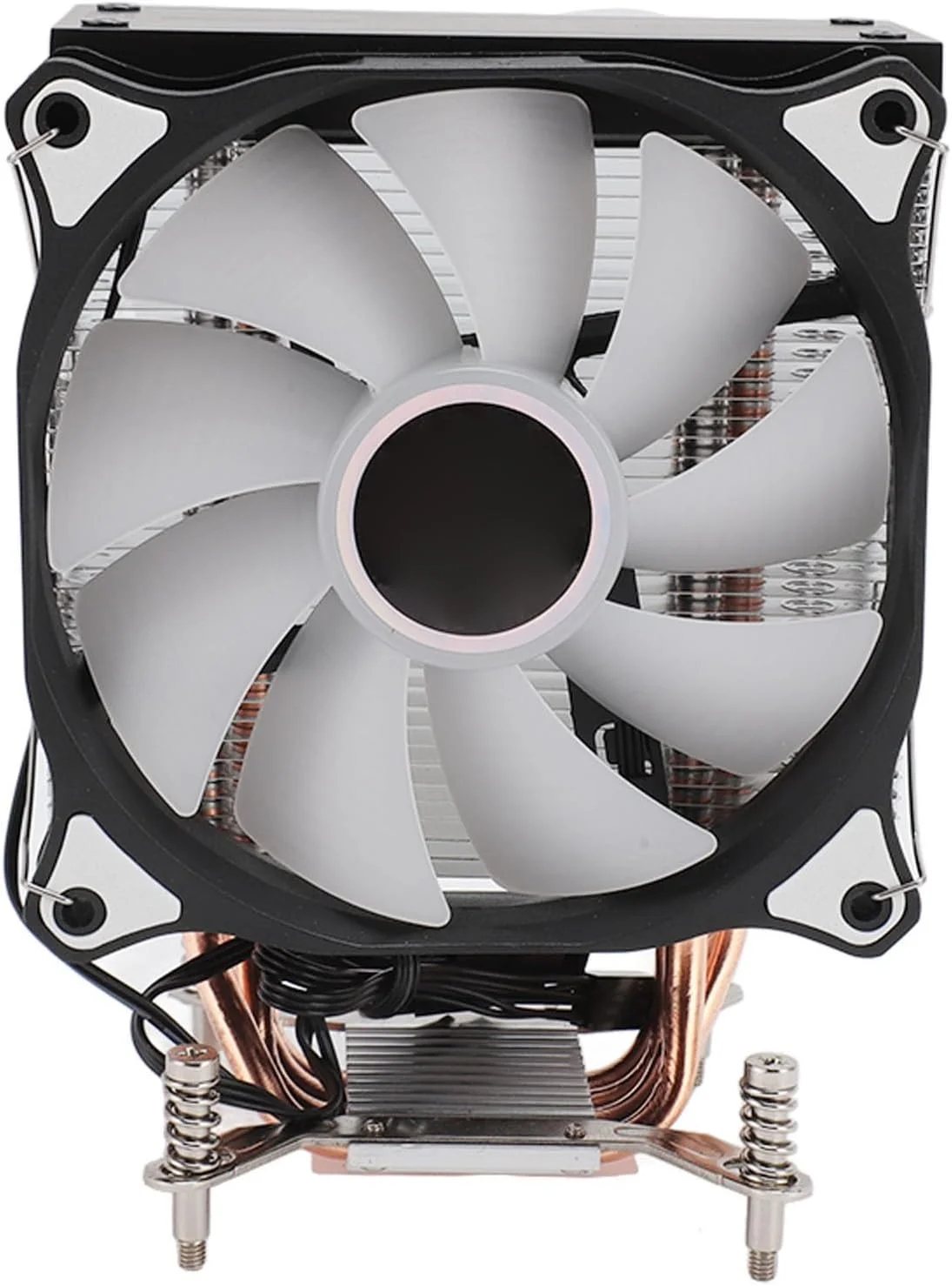 خنک کننده پردازنده RGB 12 سانتی متری، فن خنک کننده بی صدا کامپیوتر، فن خنک کننده جایگزین 3 پین با نرخ جریان هوای بالا برای رایانه شخصی