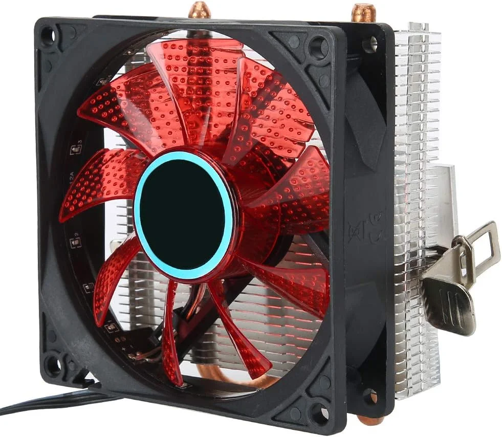 خنک کننده پردازنده 3 پین، فن خنک کننده کامپیوتر لوله ای 2-برنجی، برای AMD 775/1155 / 1366 (#1)