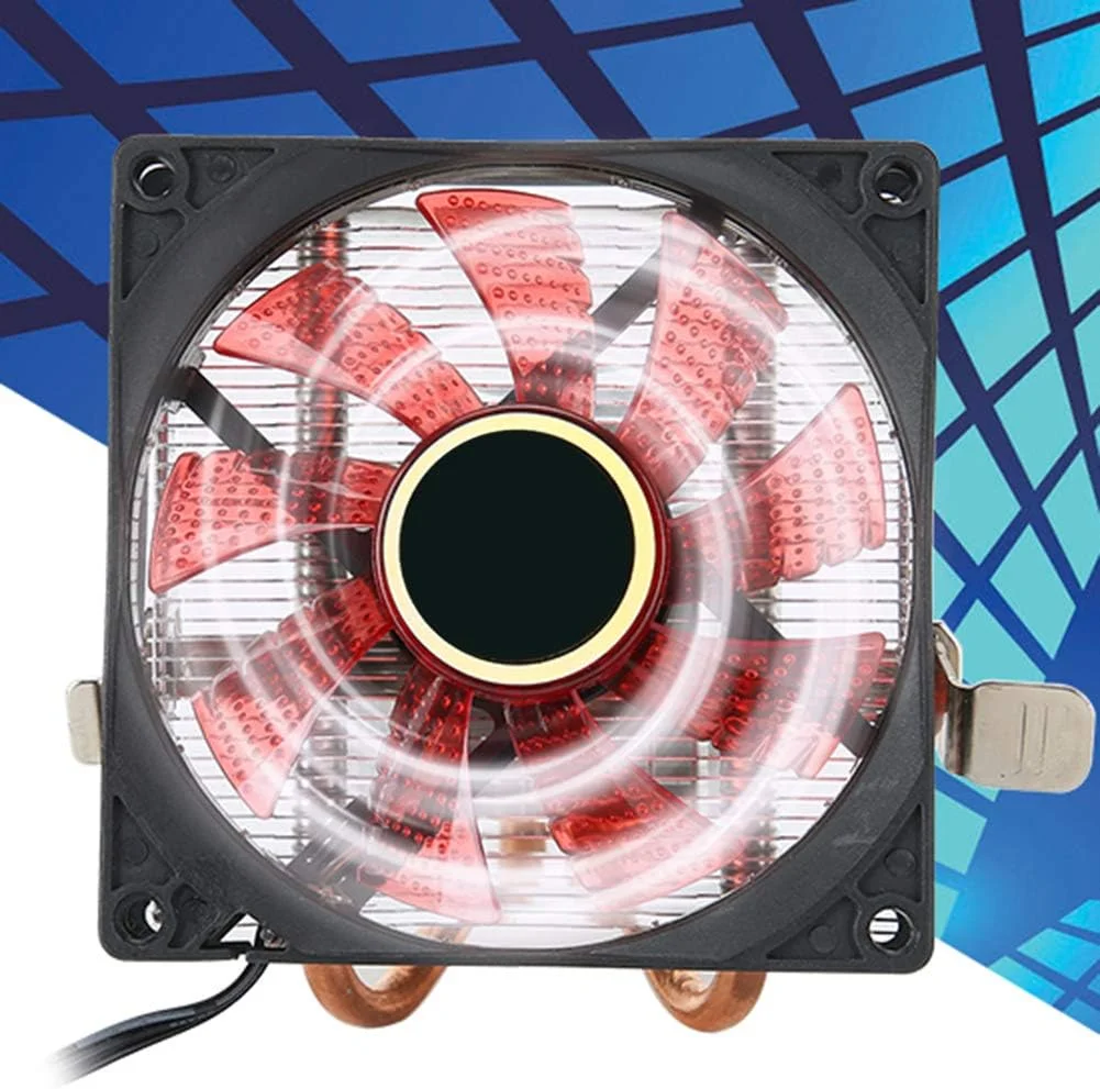 خنک کننده پردازنده 3 پین، فن خنک کننده کامپیوتر لوله ای 2-برنجی، برای AMD 775/1155 / 1366 (#1) خنک کننده پردازنده 3 پین، فن خنک کننده کامپیوتر لوله ای 2-برنجی، برای AMD 775/1155 / 1366 (#1)