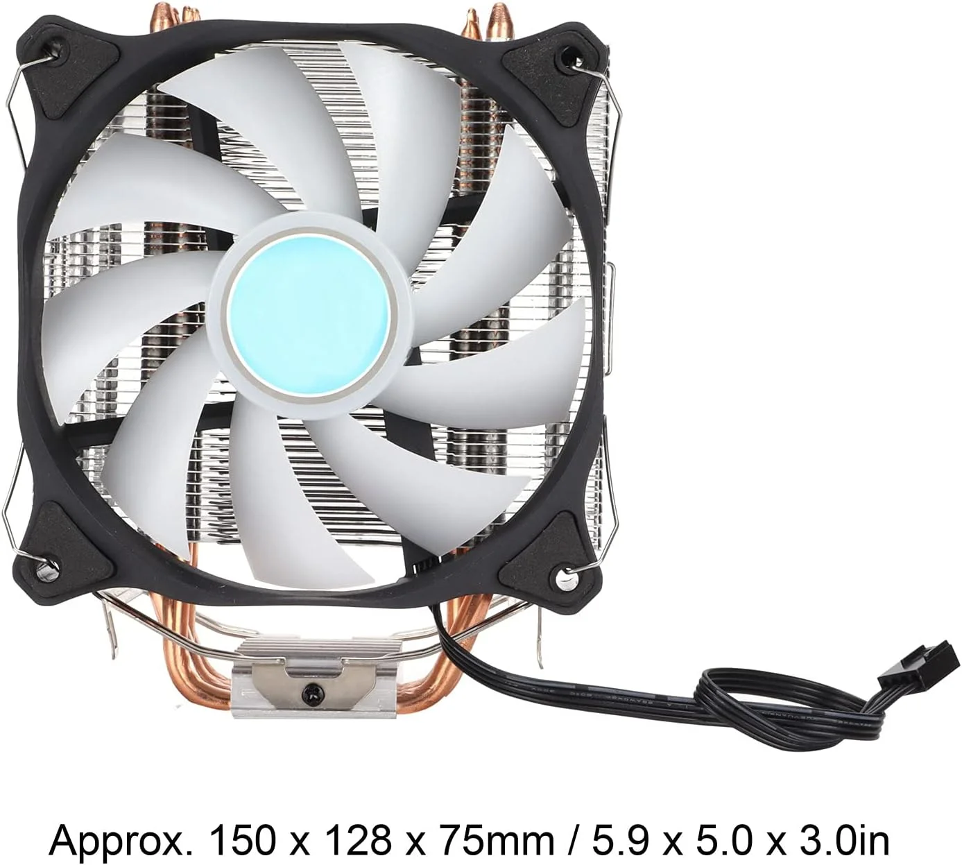 خنک کننده بادی پردازنده VELATEMOR با 4 لوله حرارتی مسی و نورپردازی RGB، فن خنک کننده بی صدای 4 پین پردازنده، پشتیبانی از LGA1366/LGA1156/LGA1155/LGA775، پشتیبانی از FM1/AM3+/AM3/AM2+/AM2 خنک کننده بادی پردازنده VELATEMOR با 4 لوله حرارتی مسی و نورپردازی RGB، فن خنک کننده بی صدای 4 پین پردازنده، پشتیبانی از LGA1366/LGA1156/LGA1155/LGA775، پشتیبانی از FM1/AM3+/AM3/AM2+/AM2